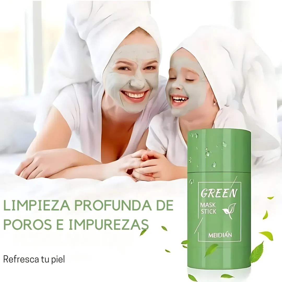 🌿 Green Mask Stick™ Mascarilla Facial de Te Verde💪 Tu aliado contra los puntos negros y la piel grasosa