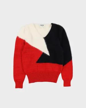 00s Block Colour Knitted Jumper - XS