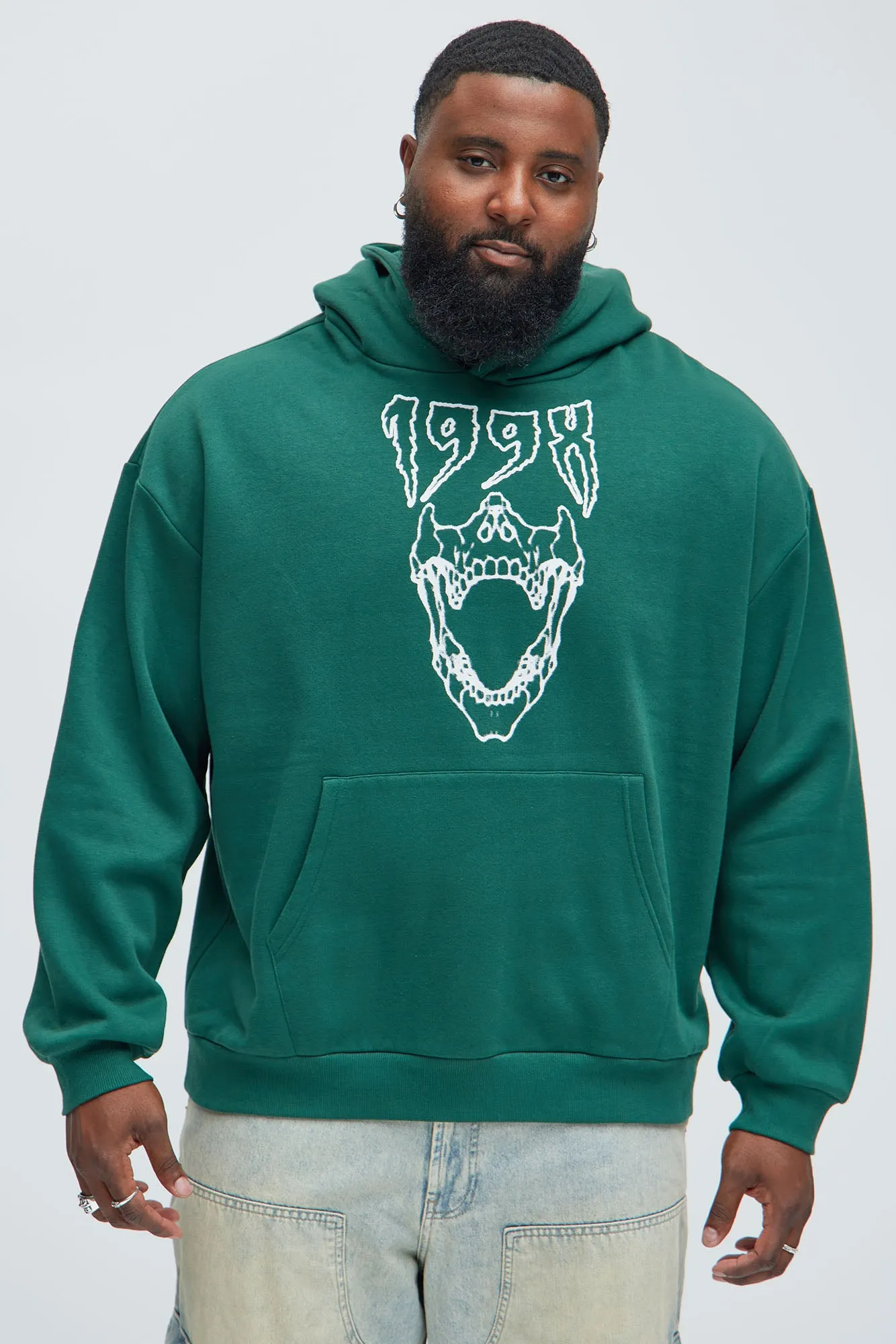 199X Skull Hoodie - Hunter