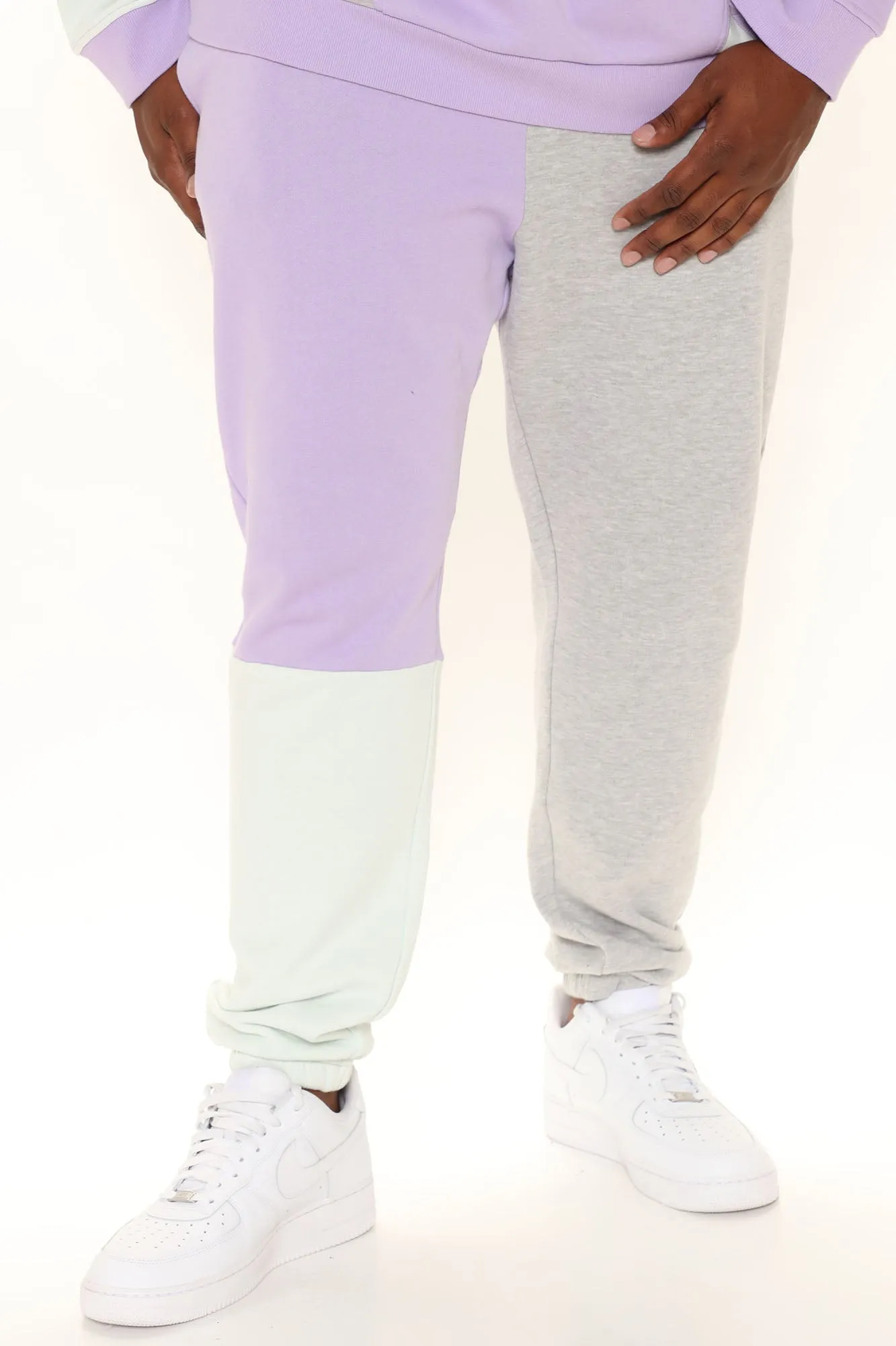 3 Way Color Block Jogger - Purple/combo