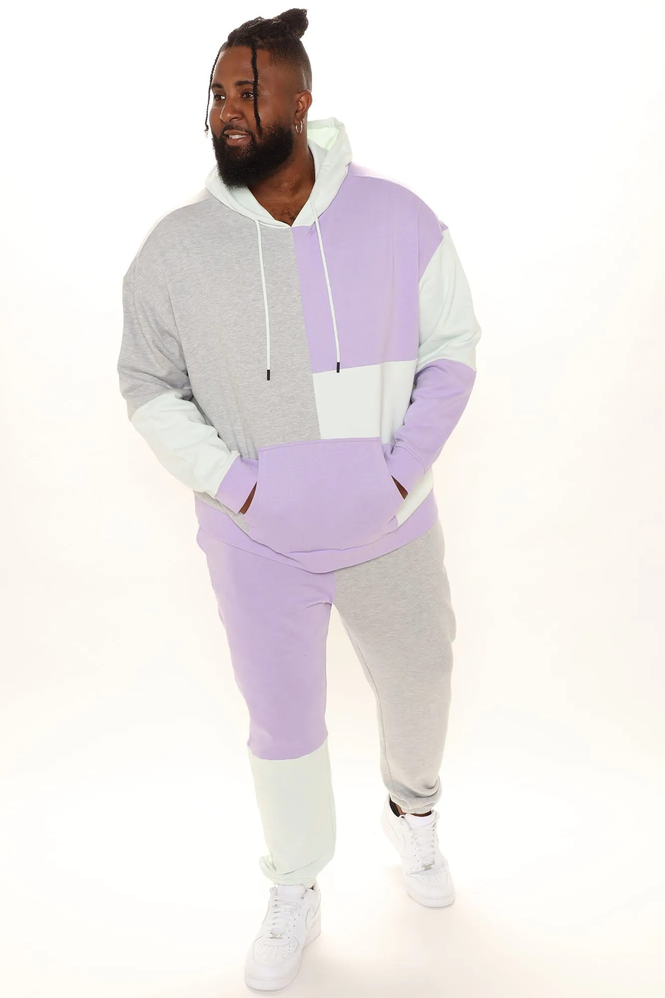 3 Way Color Block Jogger - Purple/combo