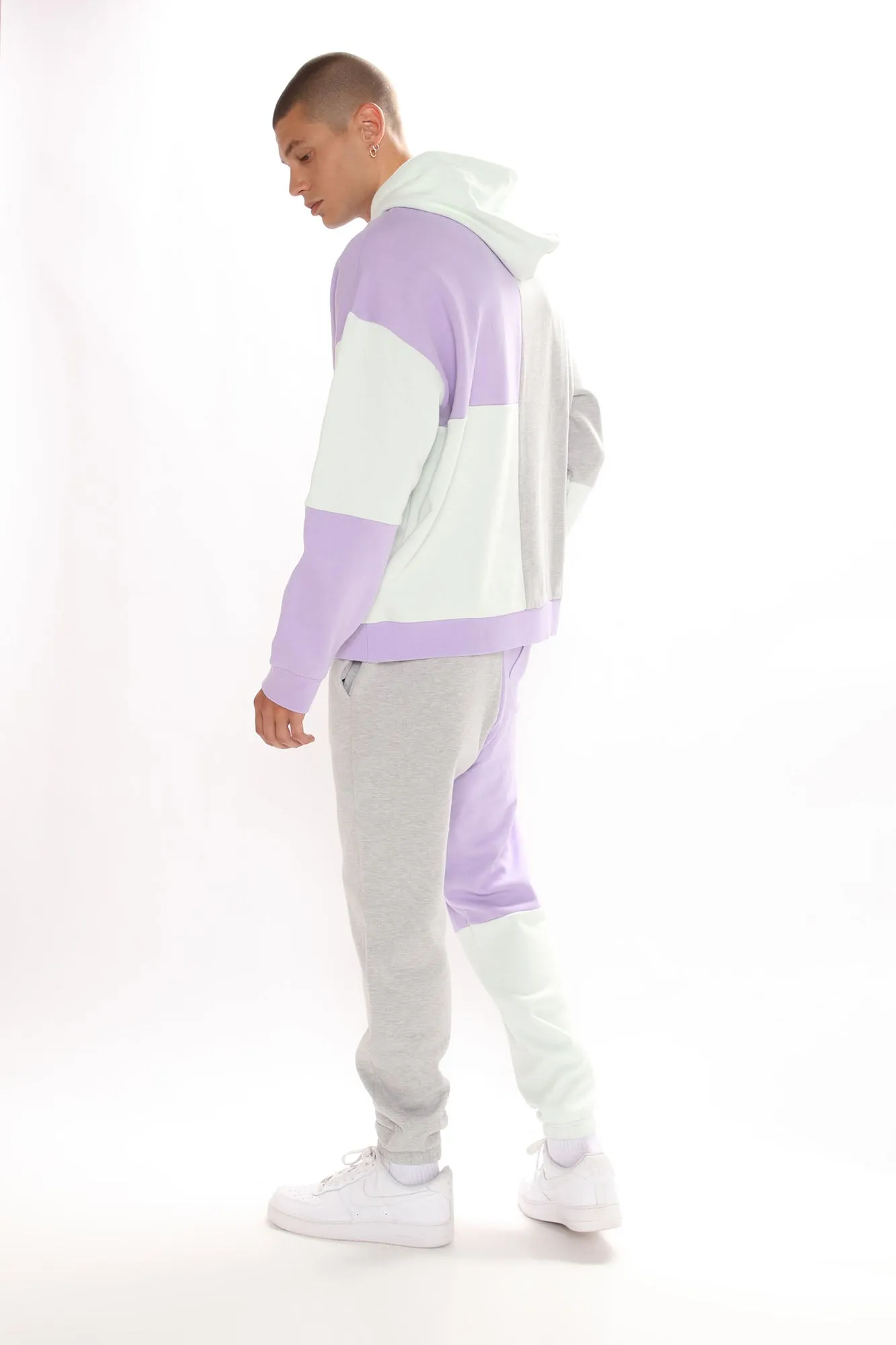 3 Way Color Block Jogger - Purple/combo