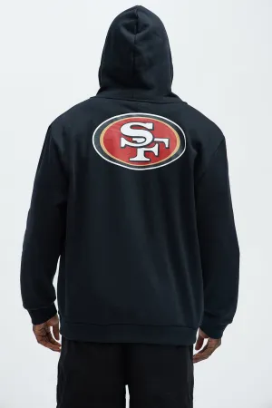 49ers Bold Zipp Hoodie - Black