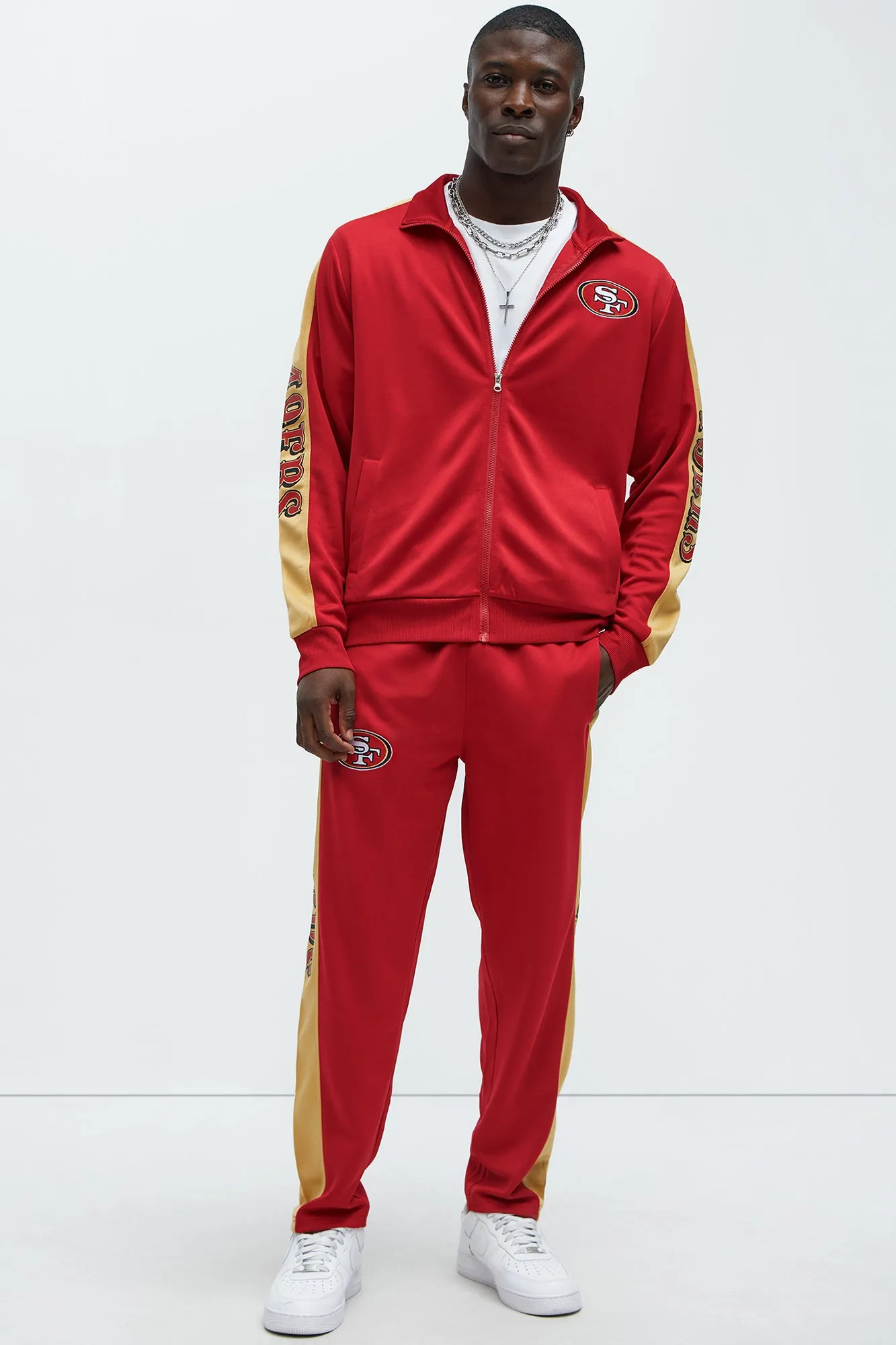 49ers Stand By Track Jacket - Red/combo