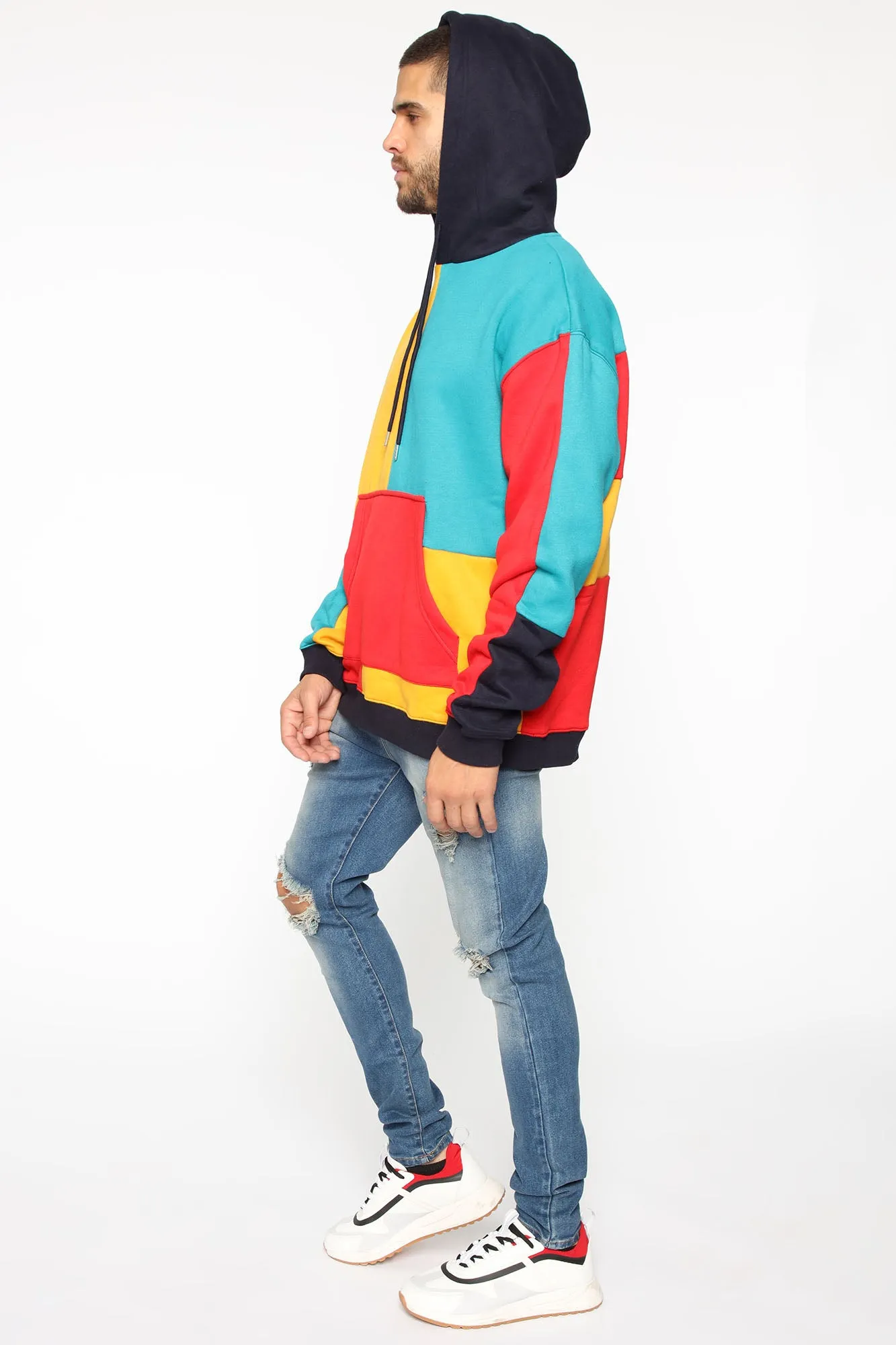 80's Colorblock Hoodie - Multi