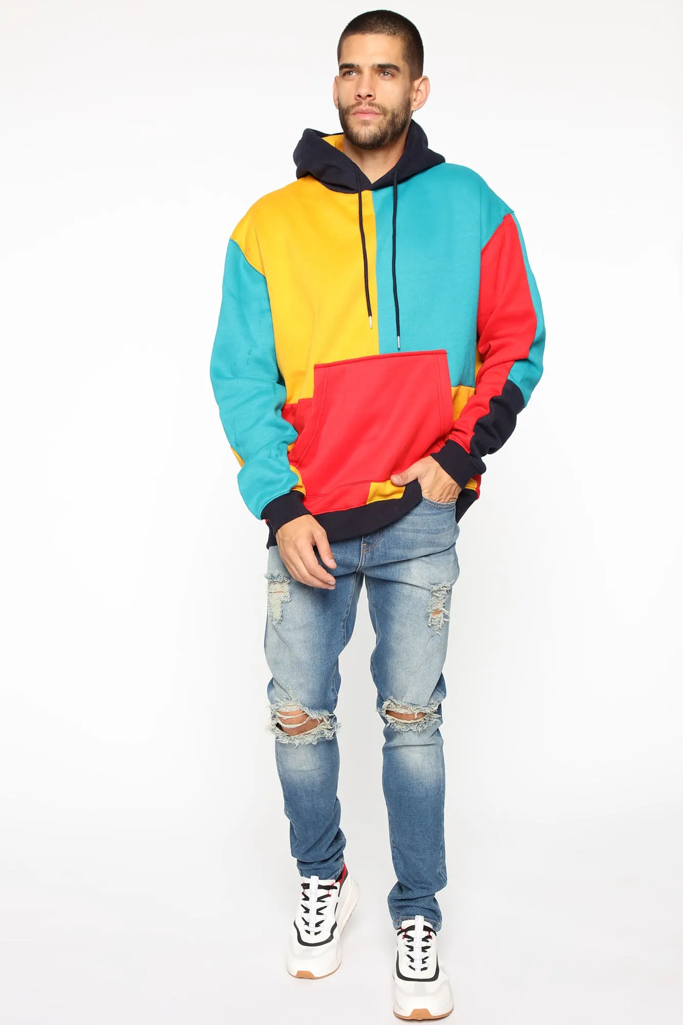 80's Colorblock Hoodie - Multi