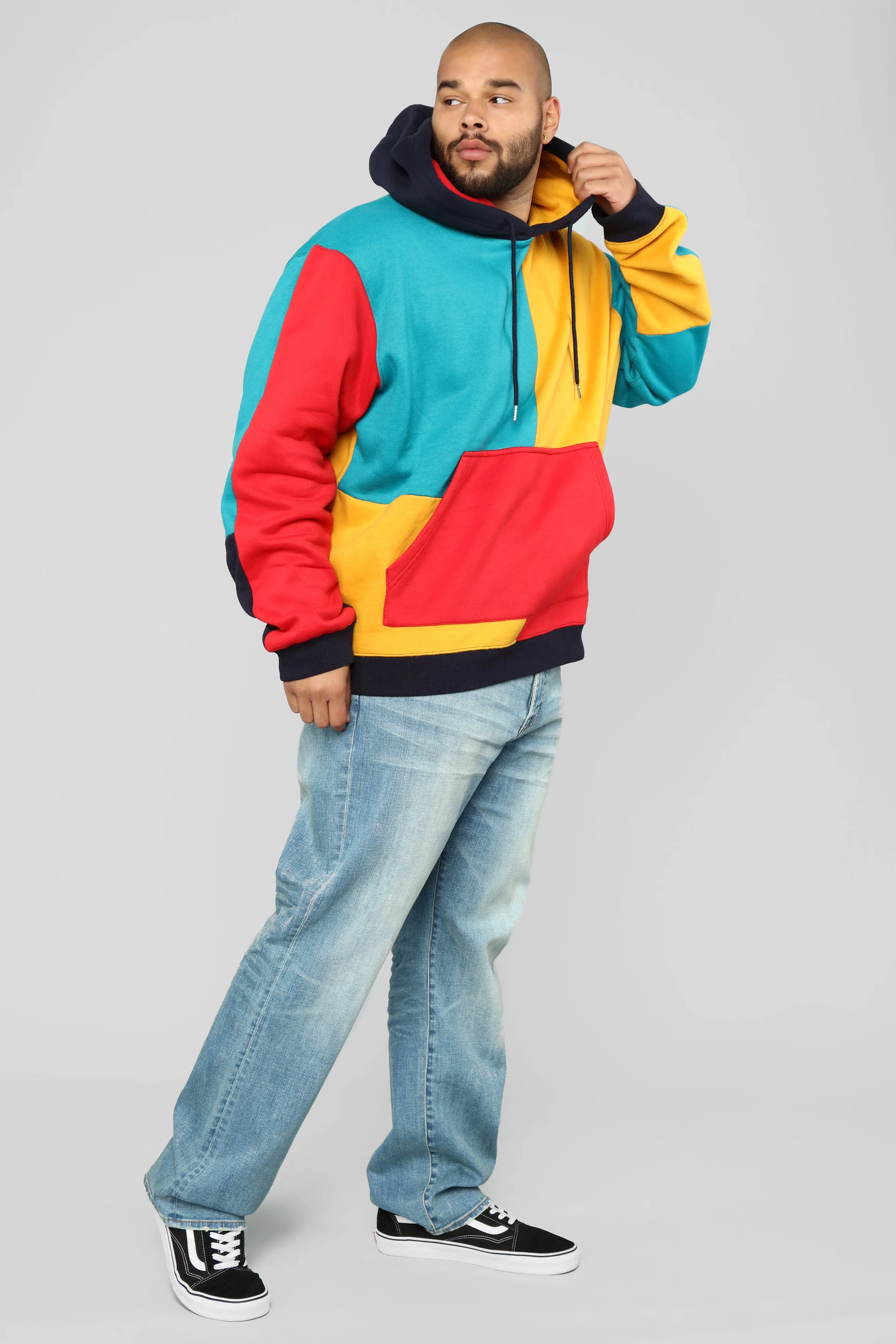 80's Colorblock Hoodie - Multi