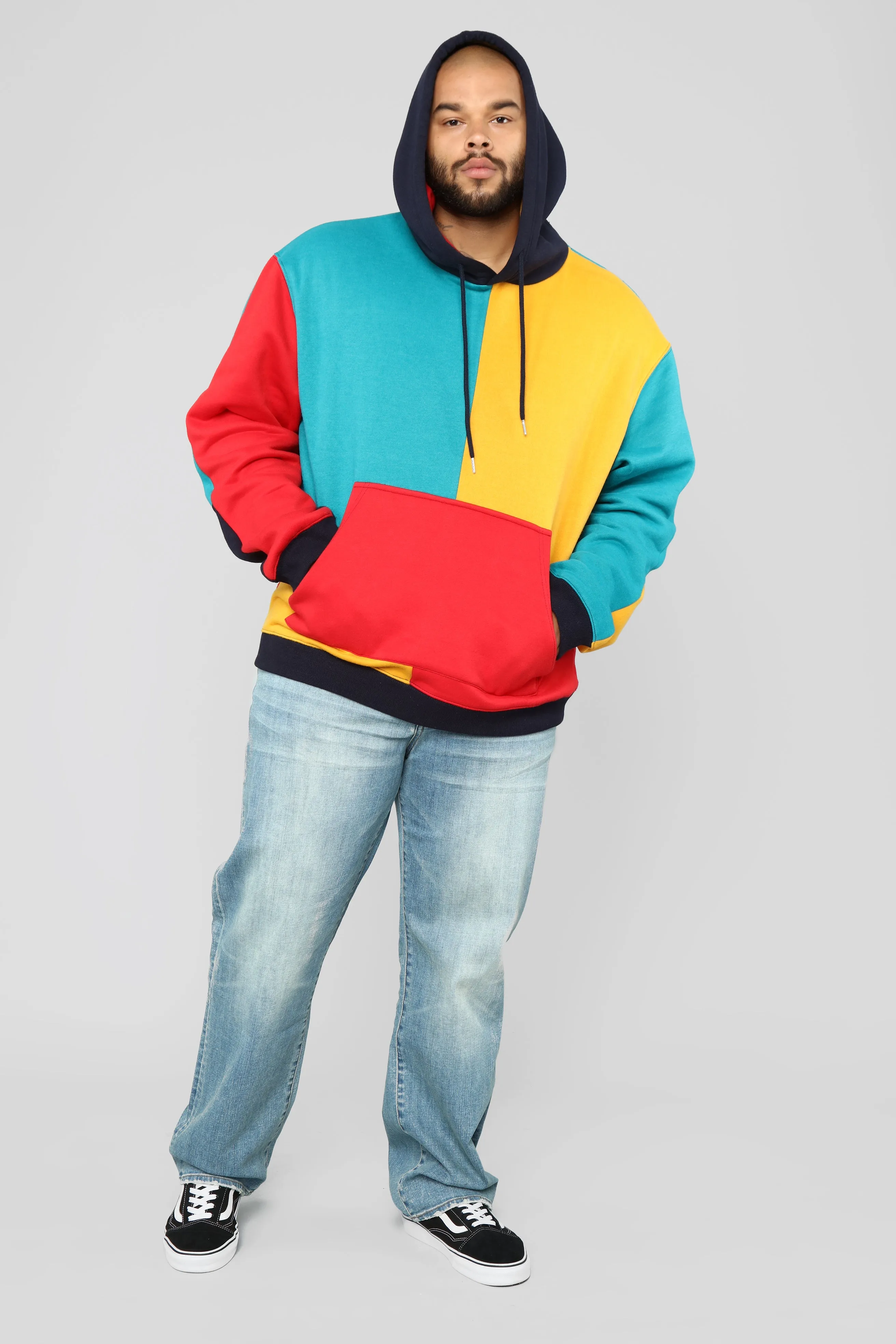 80's Colorblock Hoodie - Multi