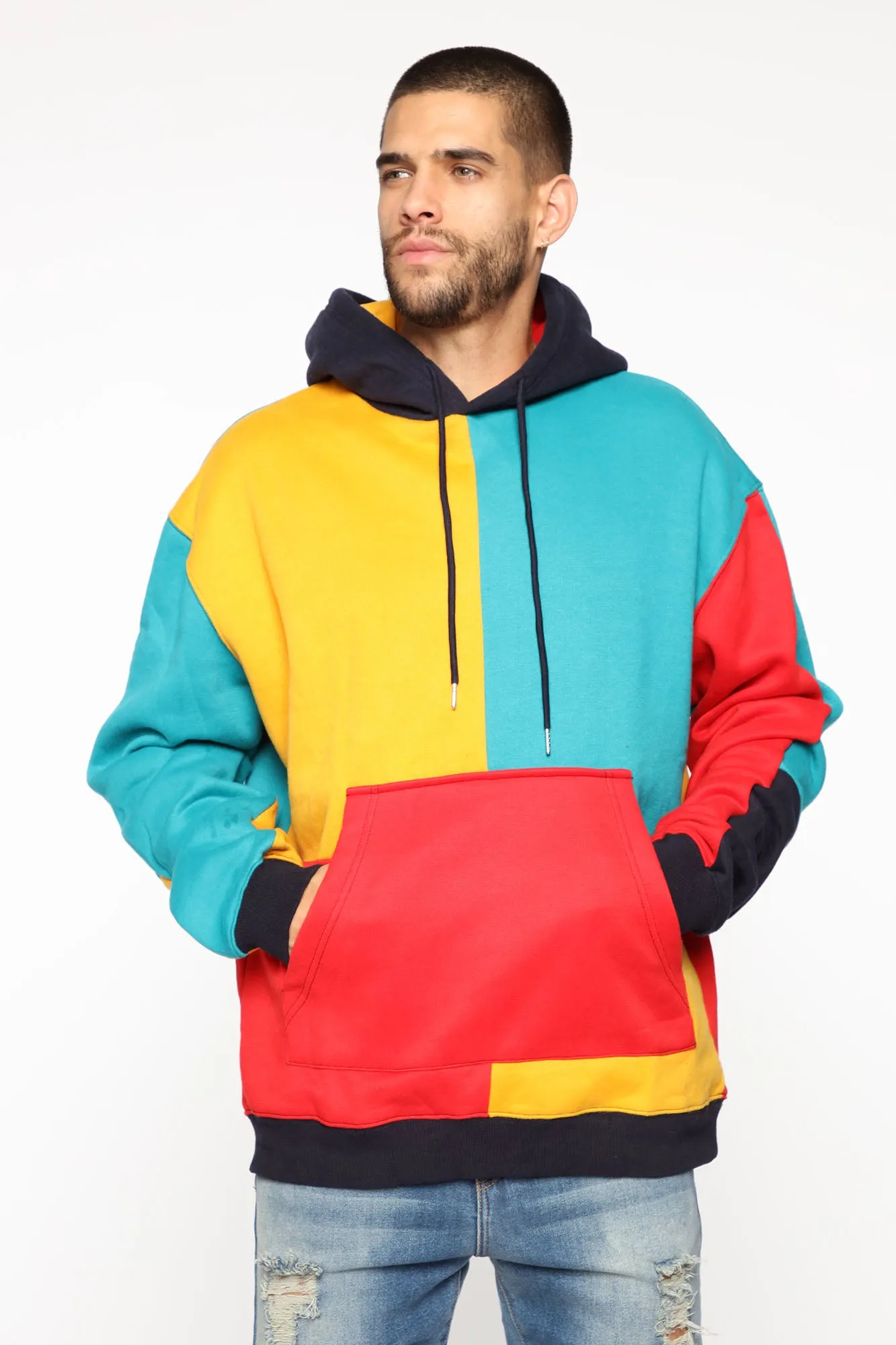 80's Colorblock Hoodie - Multi