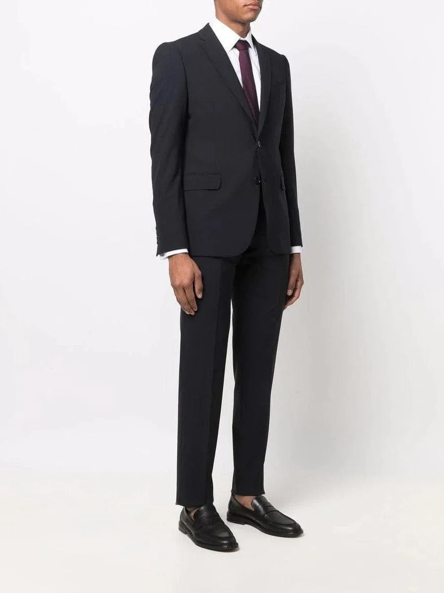 Abito monopetto slim fit in tela fresco lana stretch