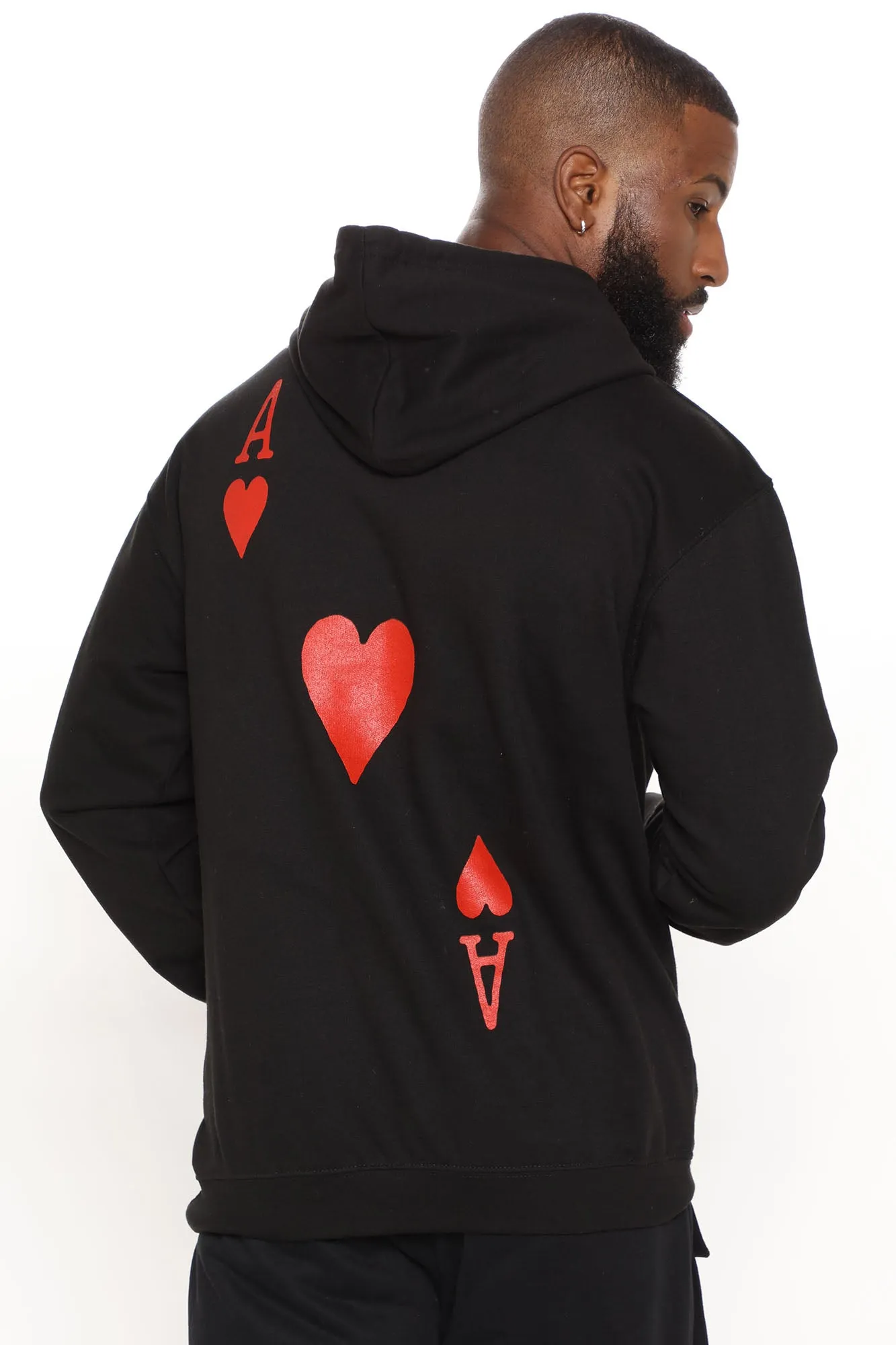 Ace Of Hearts Hoodie - Black