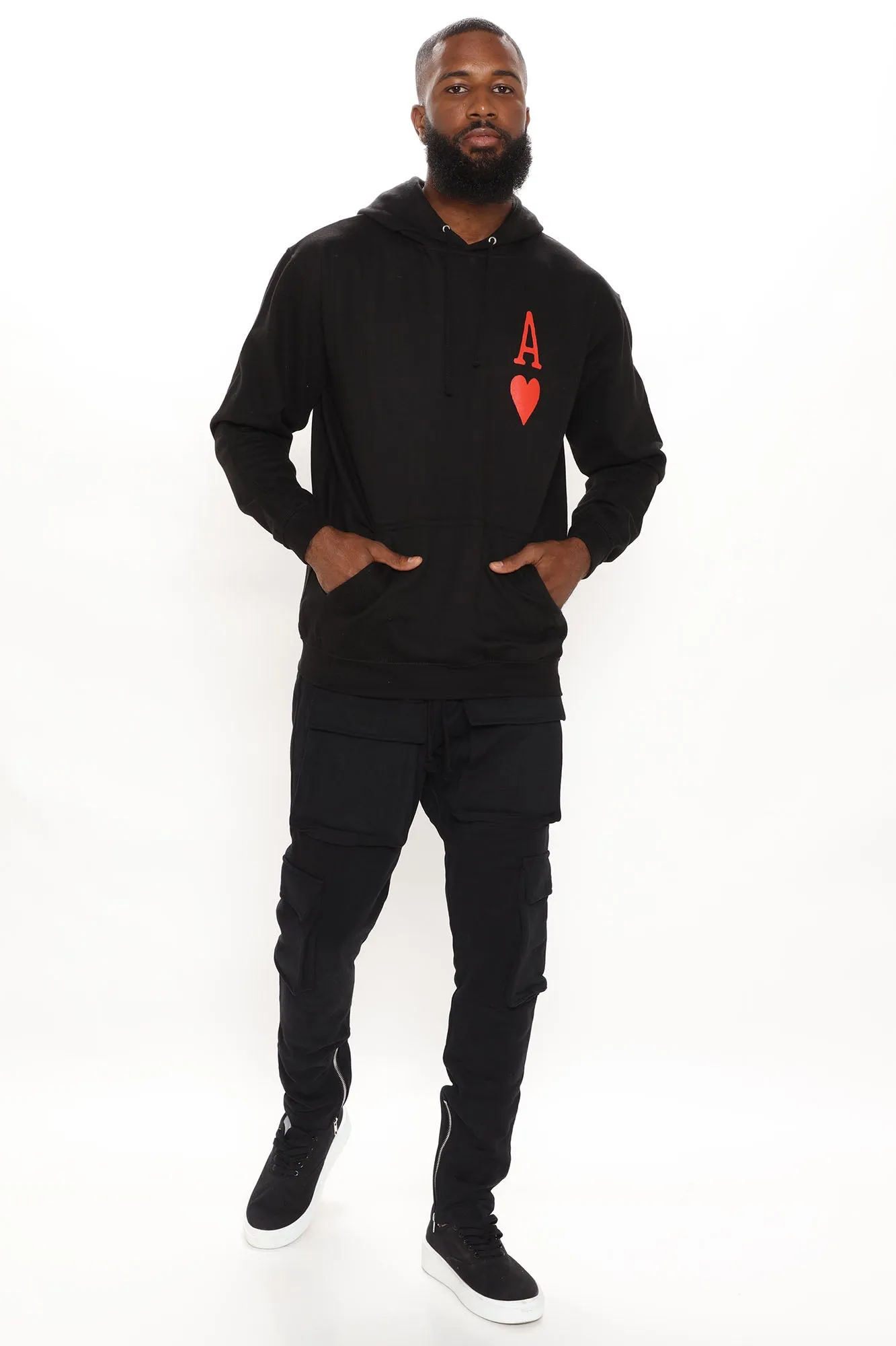 Ace Of Hearts Hoodie - Black