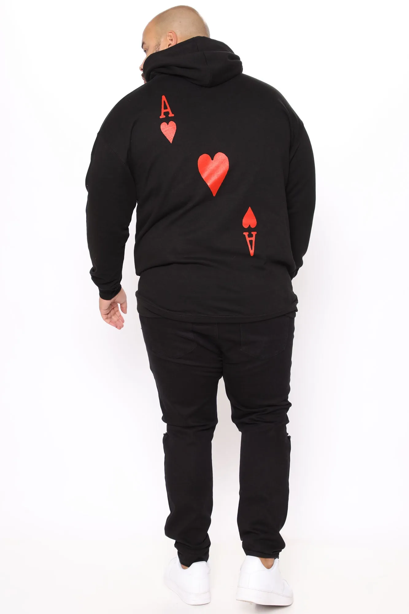 Ace Of Hearts Hoodie - Black