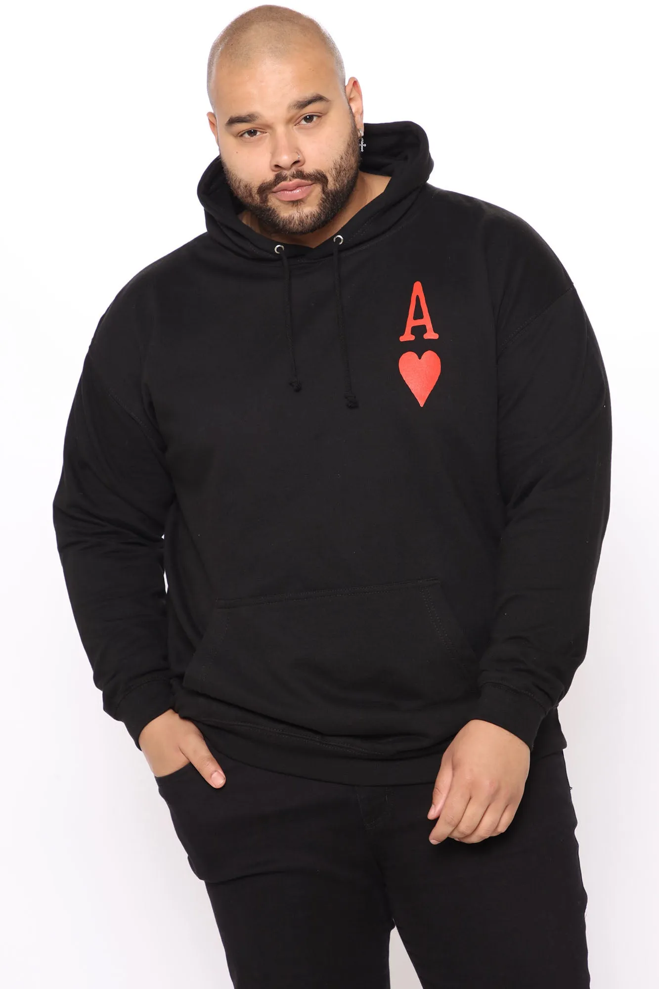 Ace Of Hearts Hoodie - Black