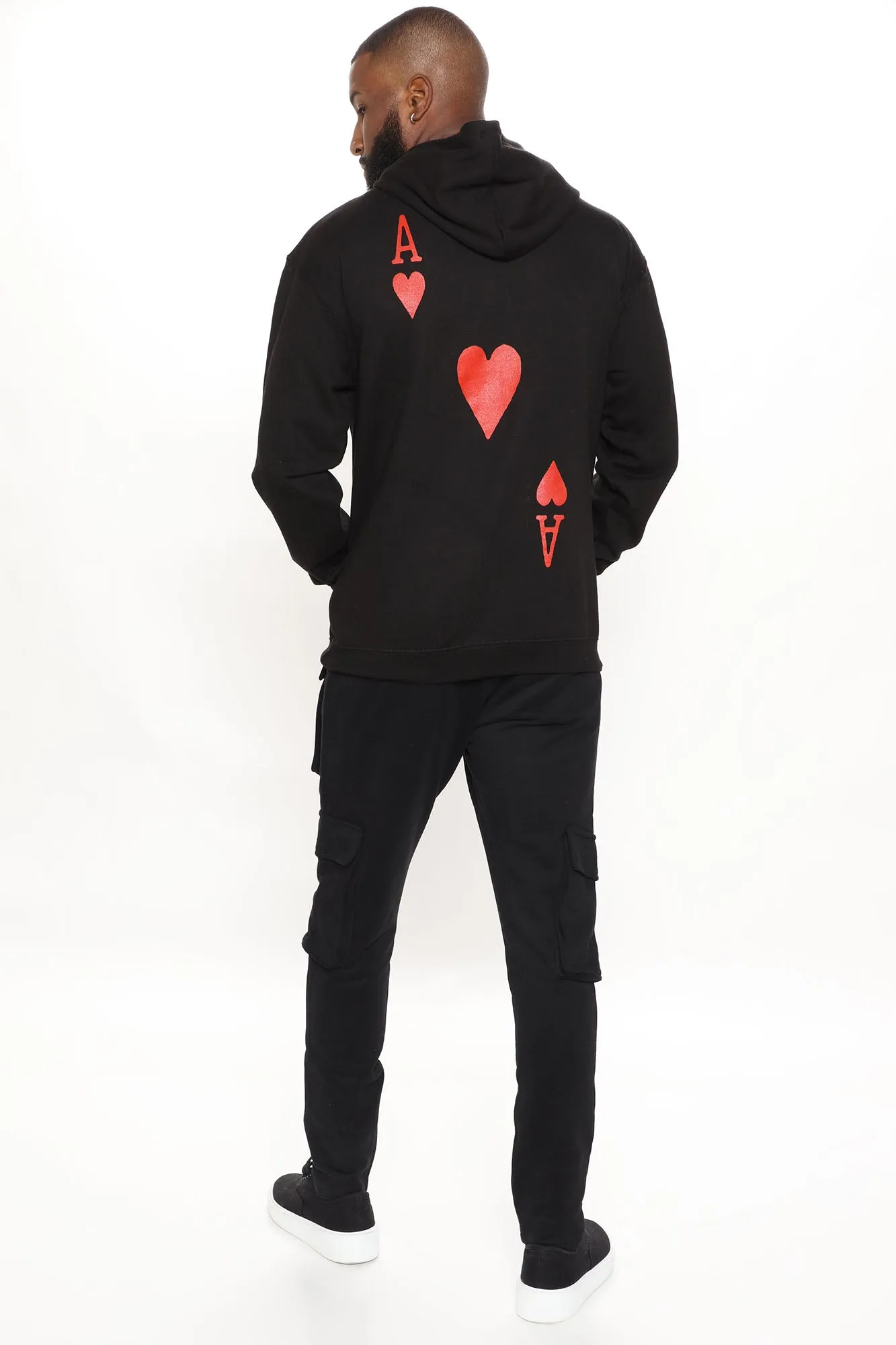 Ace Of Hearts Hoodie - Black