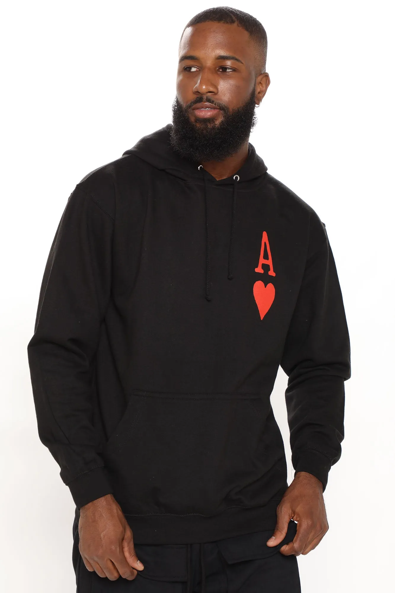 Ace Of Hearts Hoodie - Black