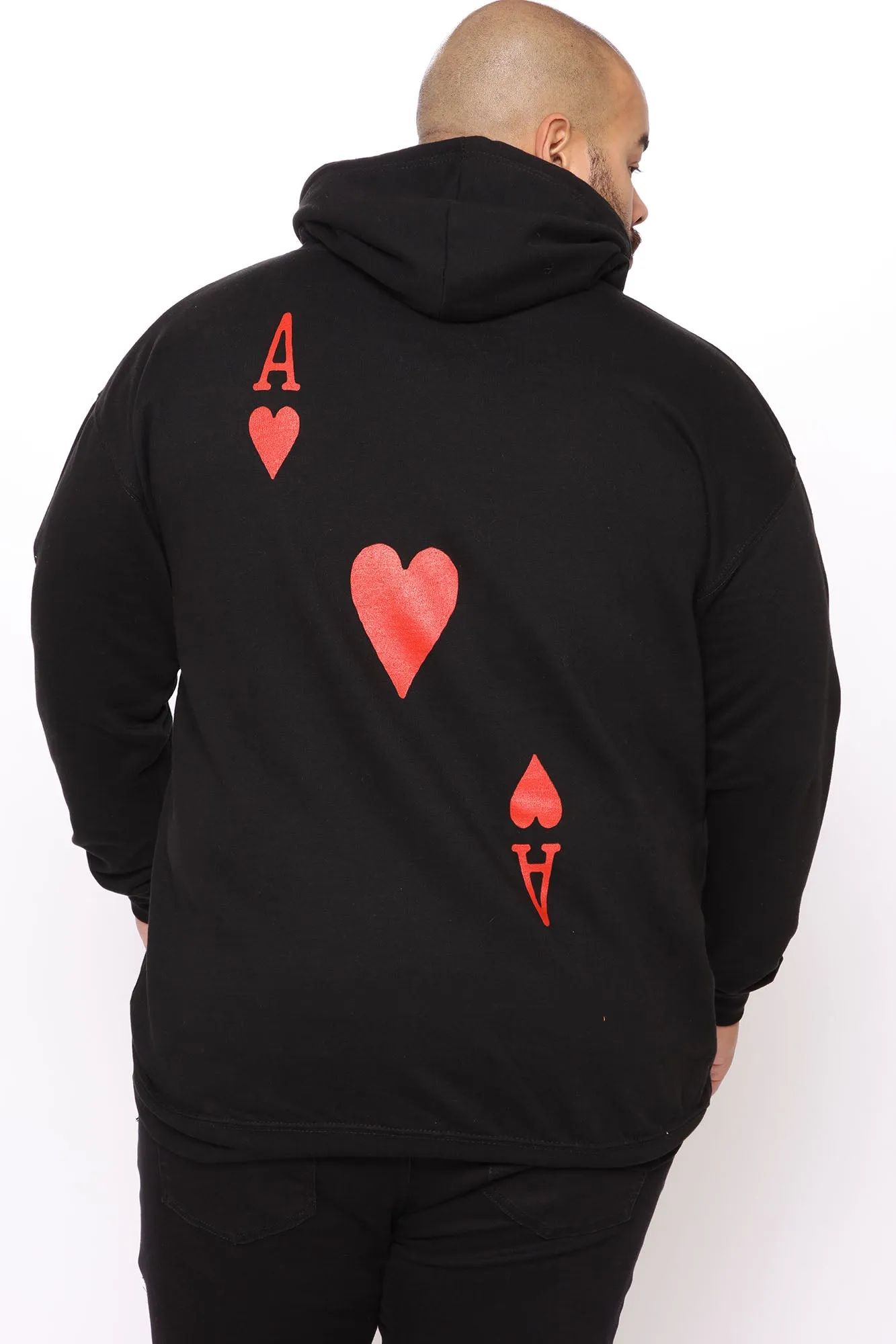 Ace Of Hearts Hoodie - Black