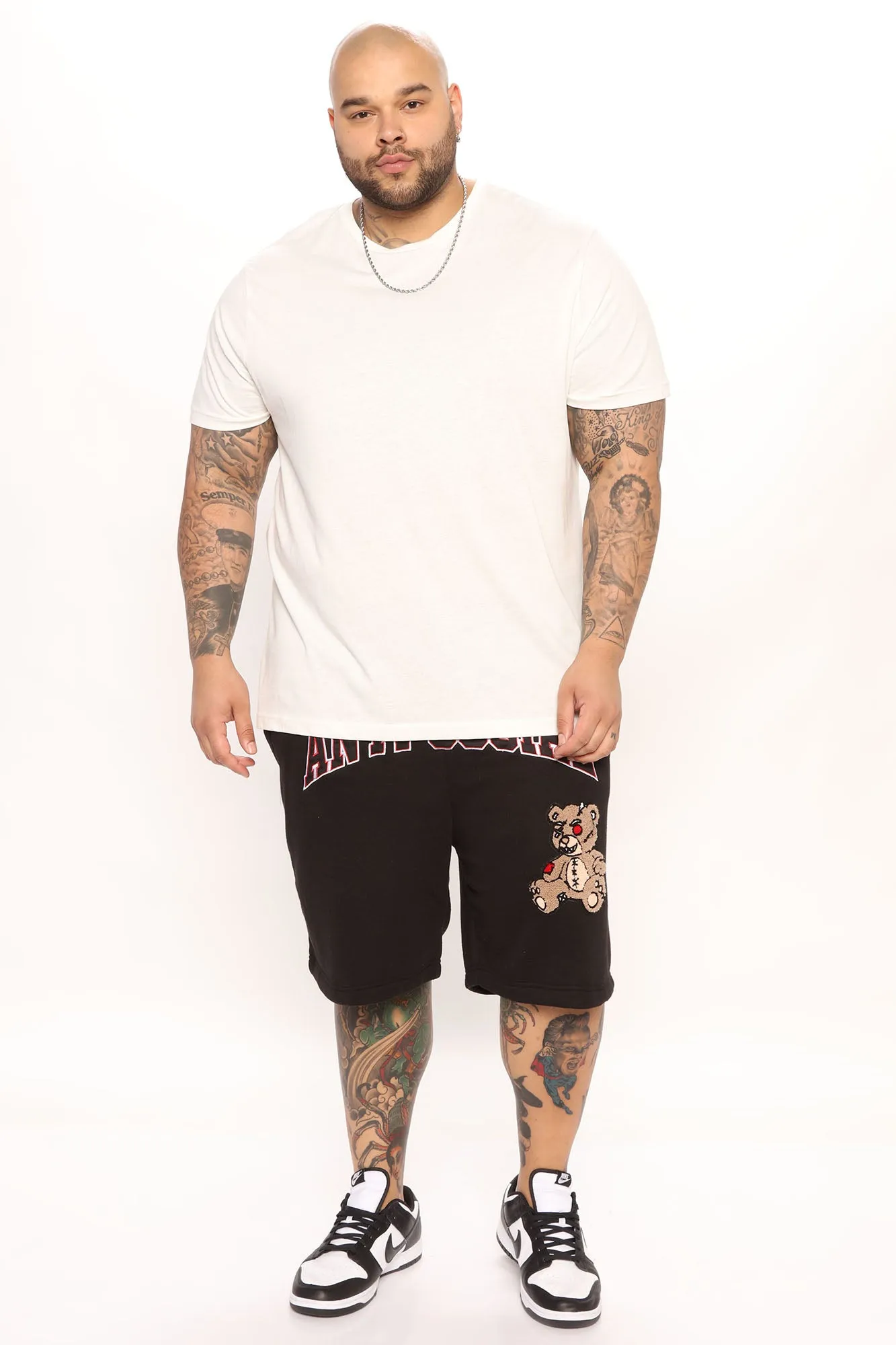 Anti Social Teddy Shorts - Black