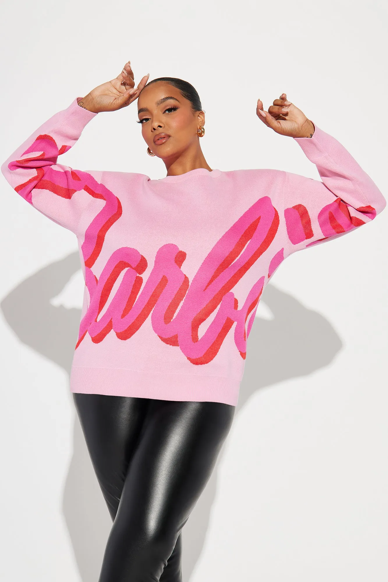 Barbie Crew Neck Sweater - Pink