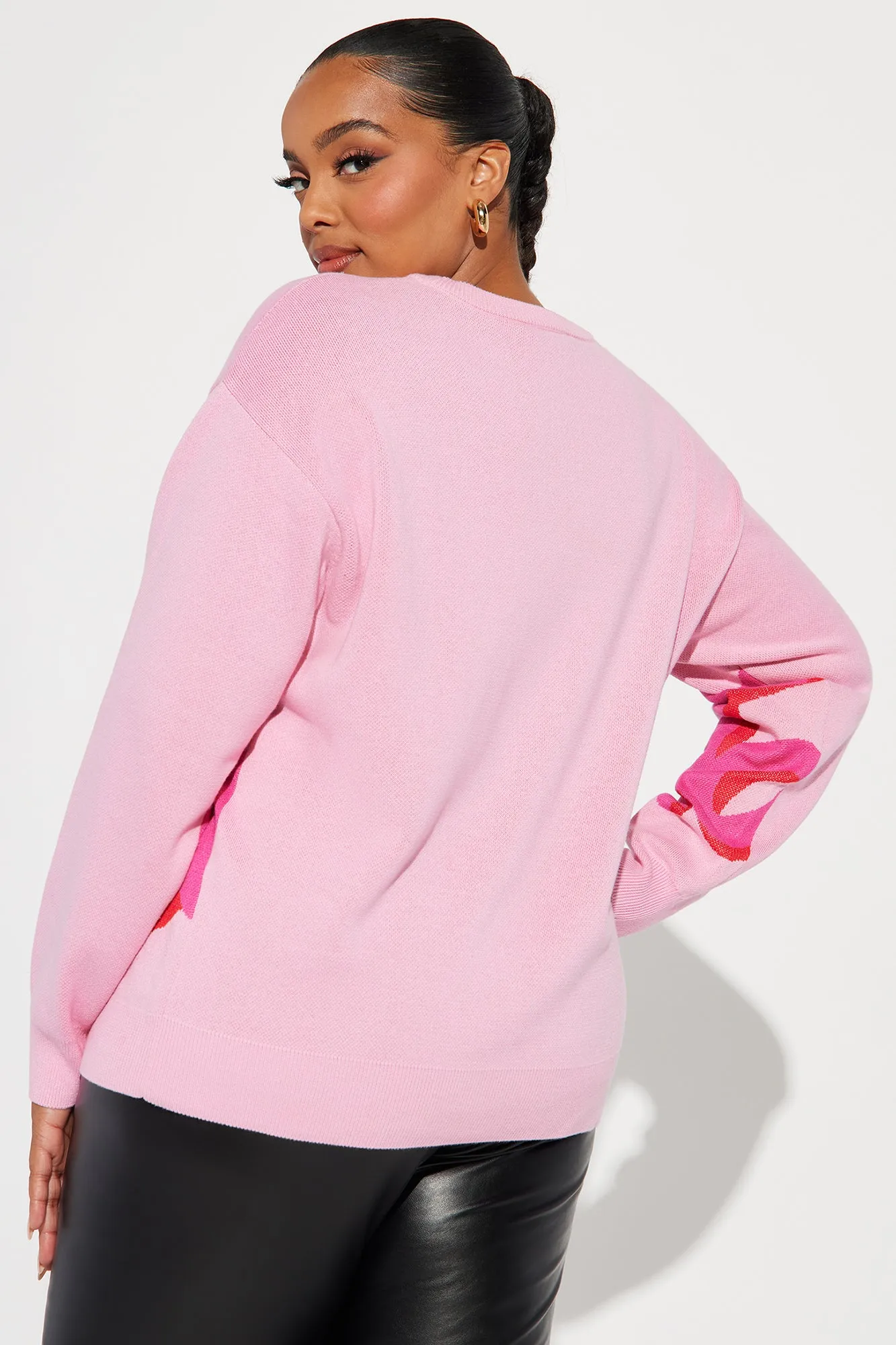 Barbie Crew Neck Sweater - Pink