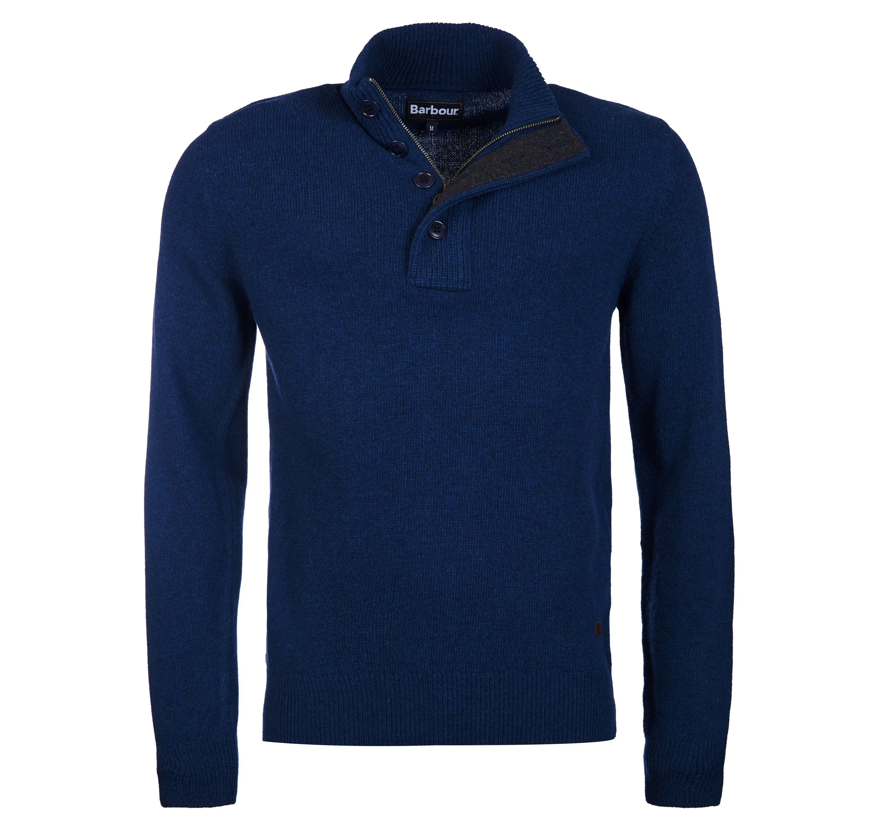 BARBOUR - MAGLIONE MEZZA ZIP CON PATCH BARBOUR