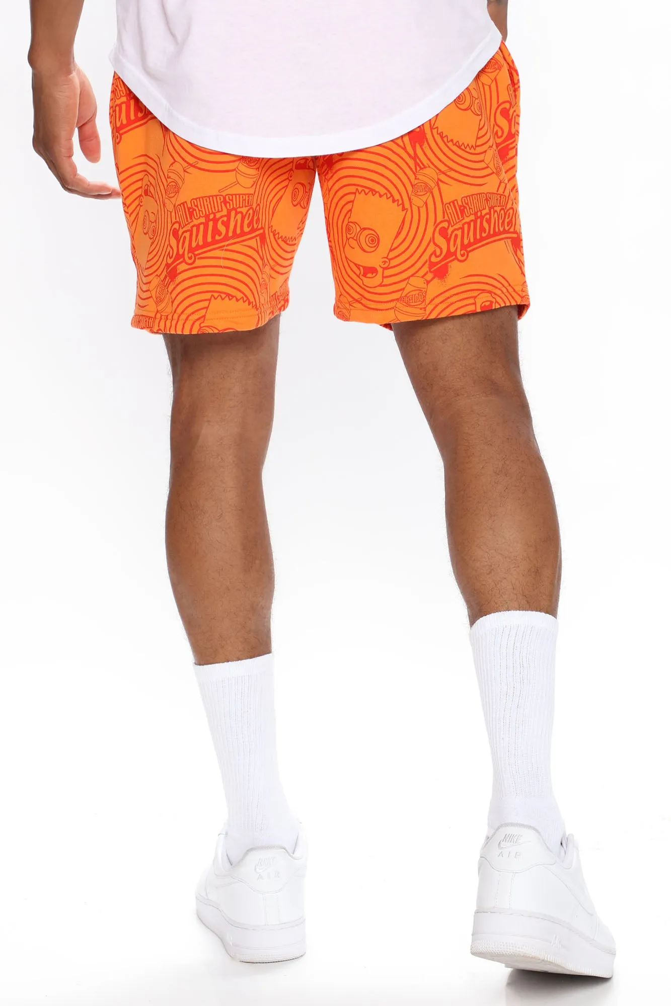 Bart Simpson Spiral Shorts - Orange