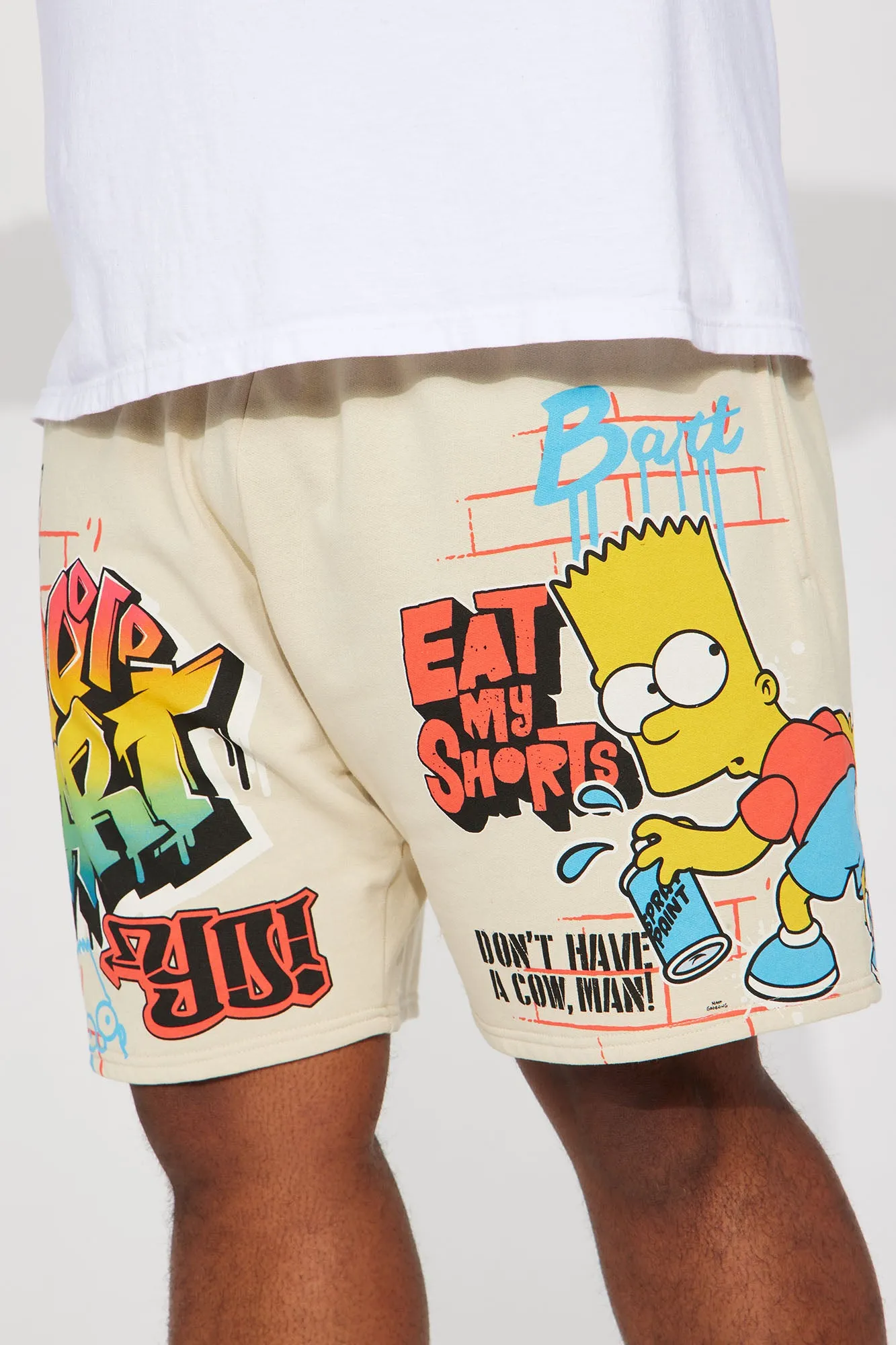 Bart Simpson Tag'em Up Shorts - Sand