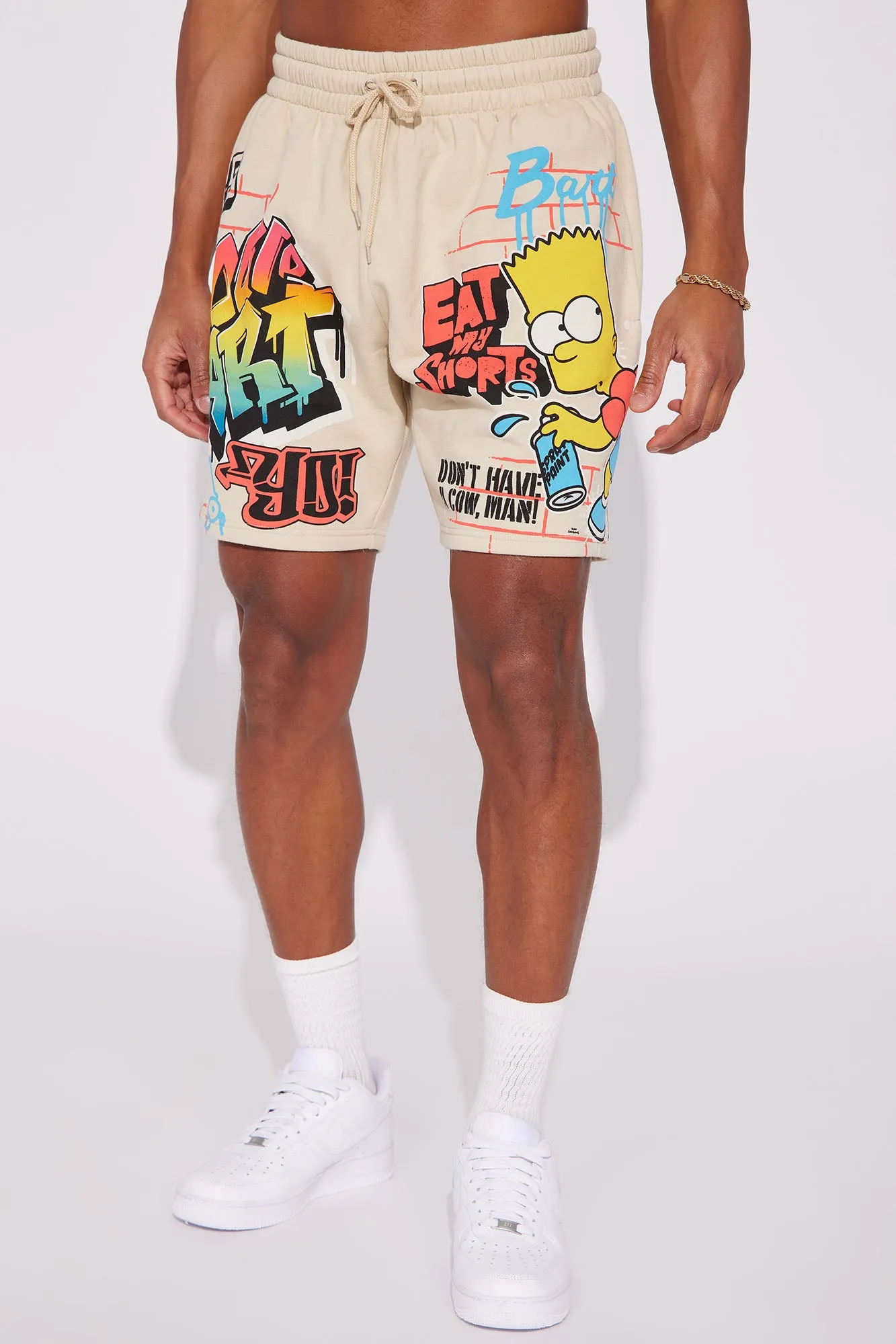 Bart Simpson Tag'em Up Shorts - Sand