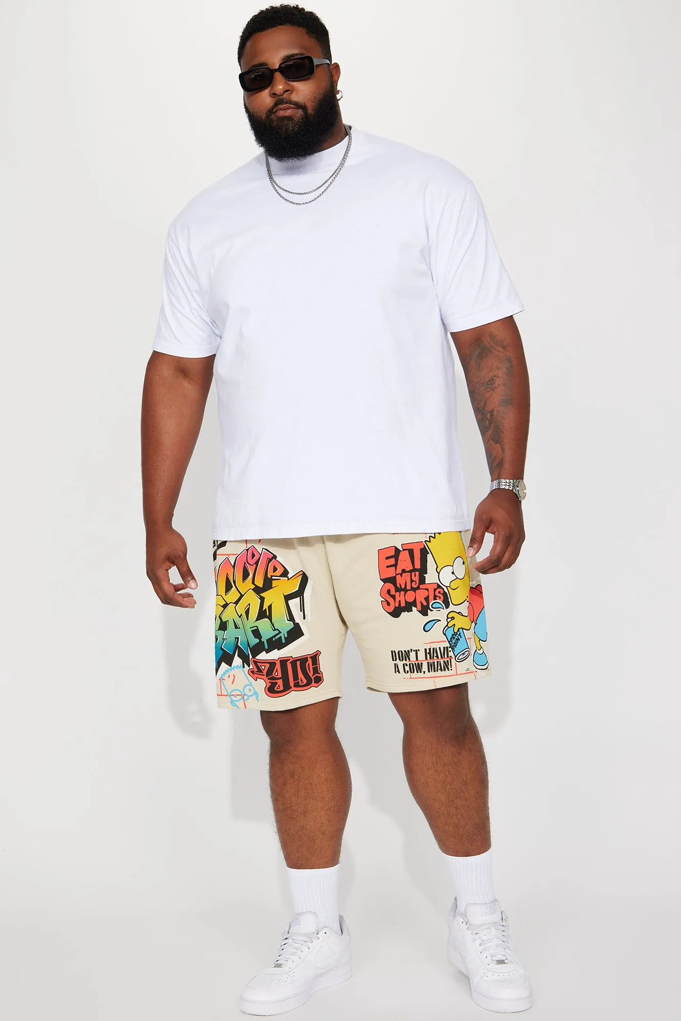 Bart Simpson Tag'em Up Shorts - Sand