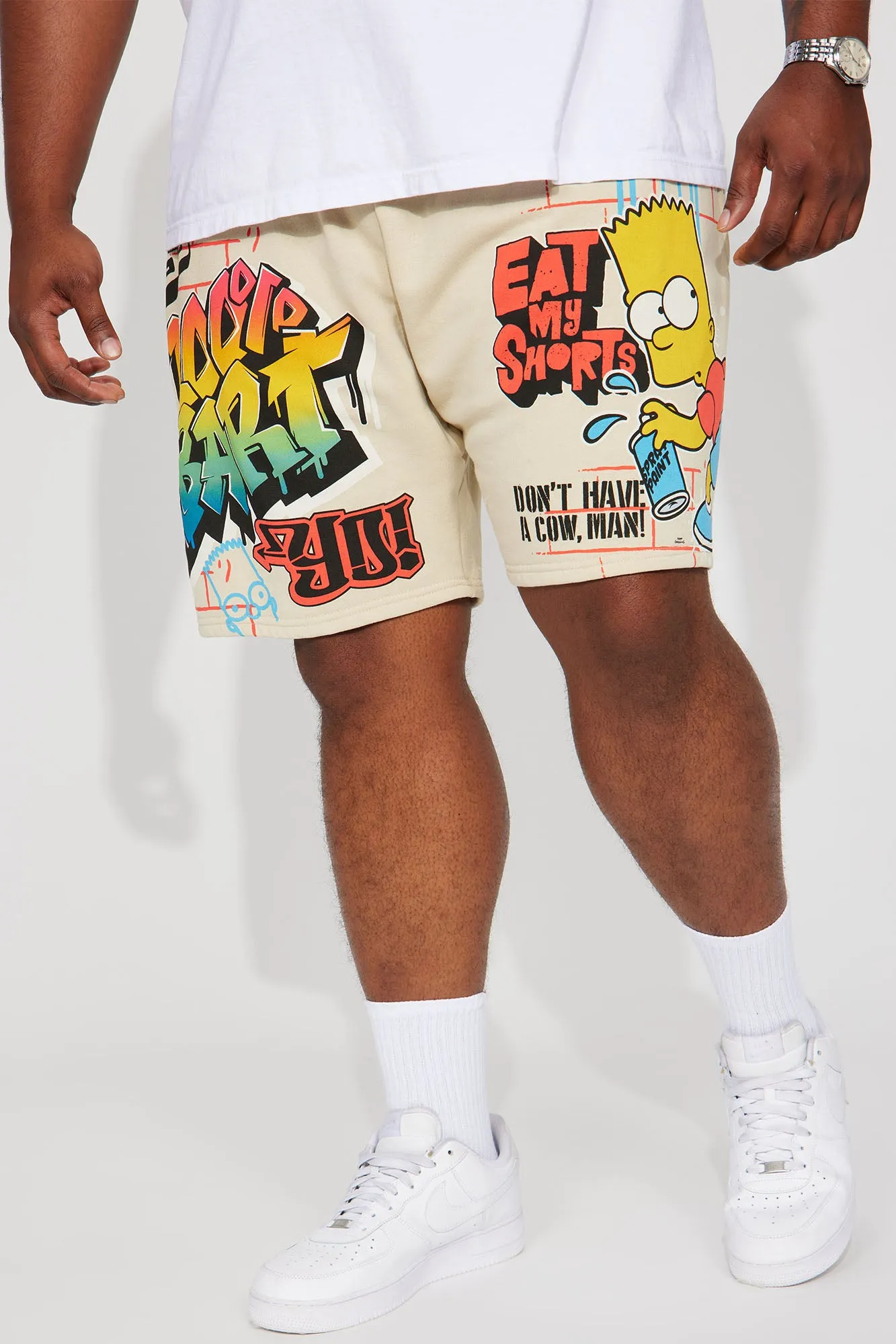 Bart Simpson Tag'em Up Shorts - Sand