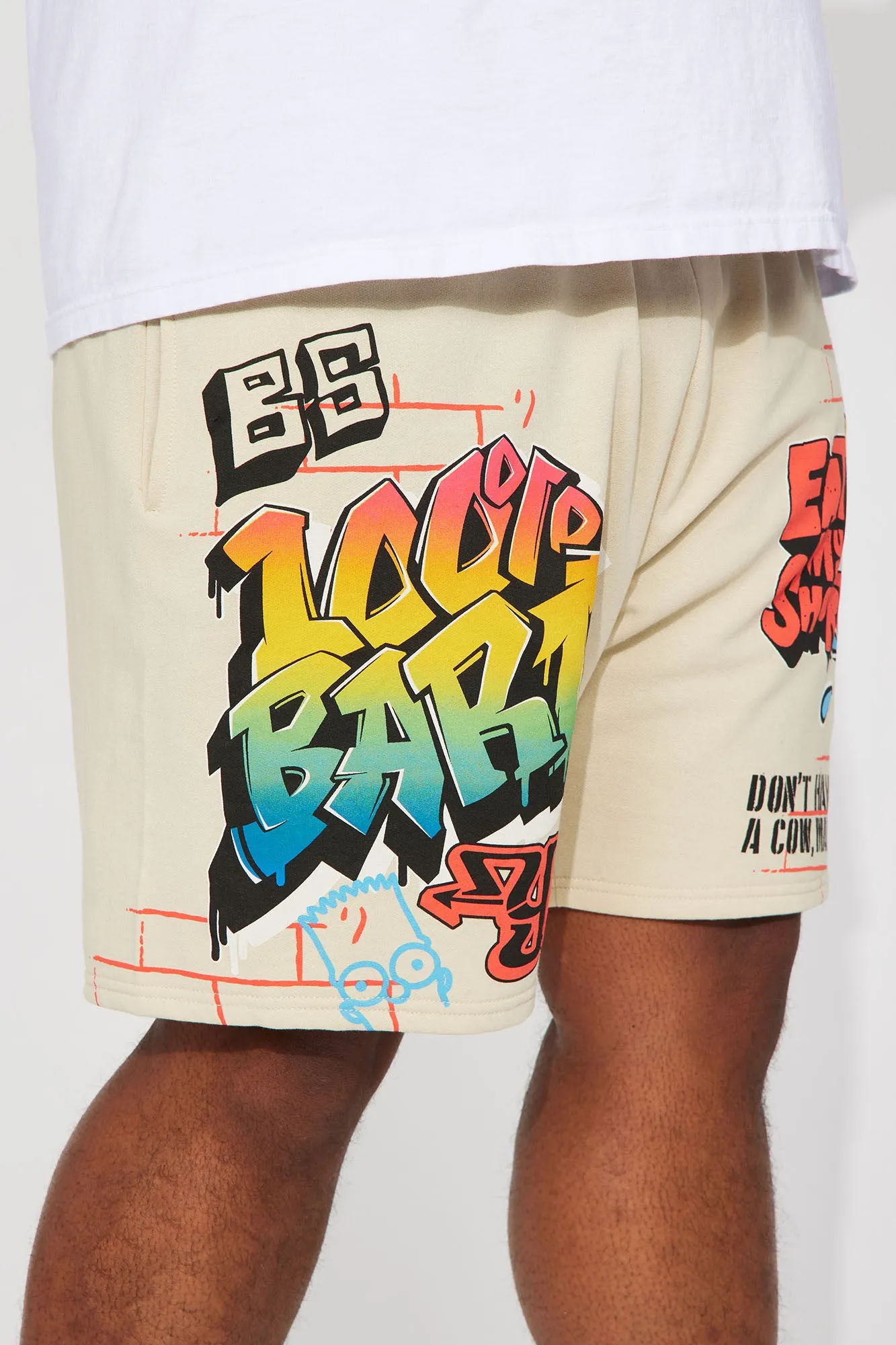 Bart Simpson Tag'em Up Shorts - Sand