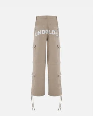 Basics UNDGLD Wide Cargo Pants Cream