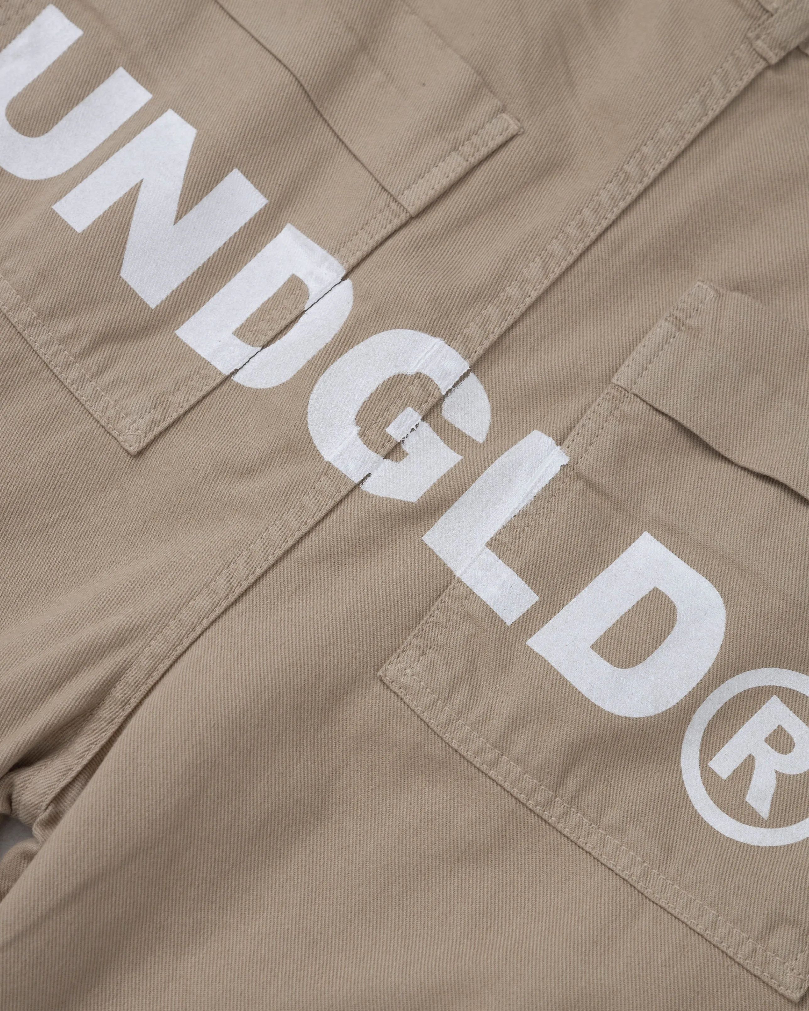 Basics UNDGLD Wide Cargo Pants Cream