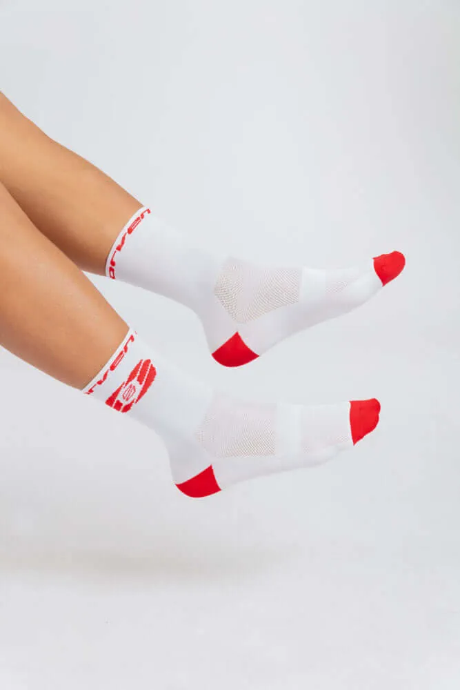 Calcetines Player Blancos - Rojos