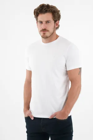 Camiseta blanca con raqueta para hombre