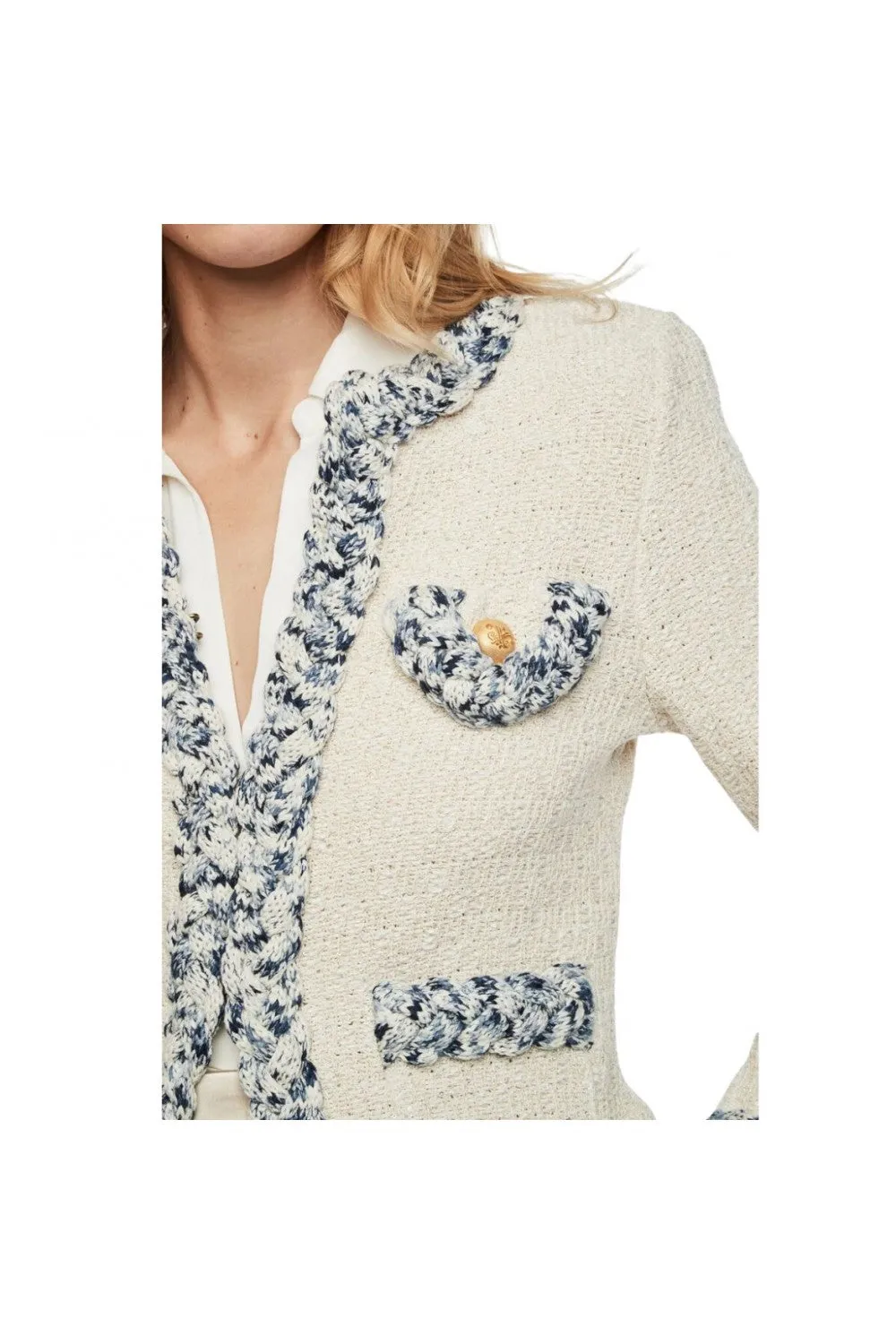 Chaqueta Clsica Tweed "sky"