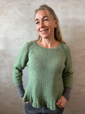 Chili ruffle sweater by Önling, knitting pattern