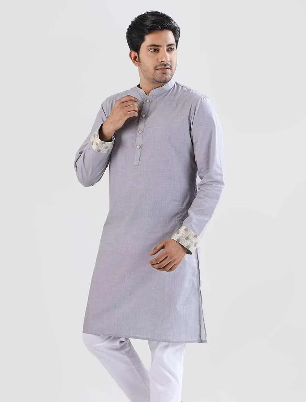 Contrast Slim Fit Panjabi