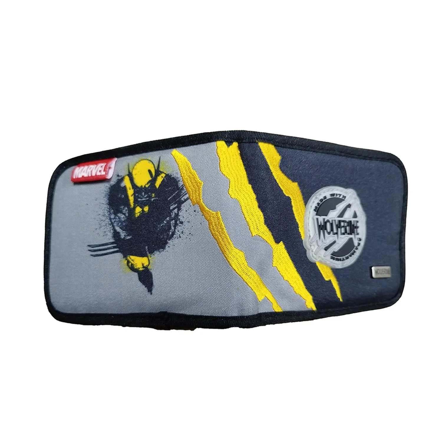 New Arrival Kndit Caps Cartera Negra Logo Wolverine Gris Marvel Comics