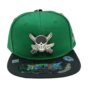 New Arrival Kndit Caps Gorra Verde Con Negro Placa Plateada Zoro One Piece