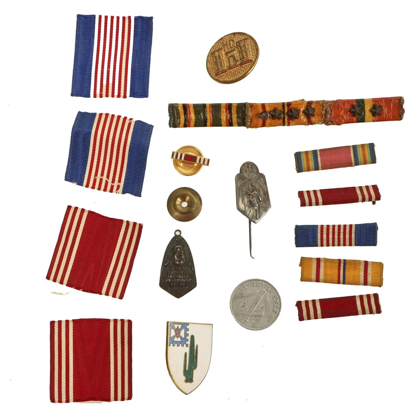 Original U.S. WWII 115th Engineer Regiment Soldier Medal Recipient Named Grouping - 40th Infantry Division