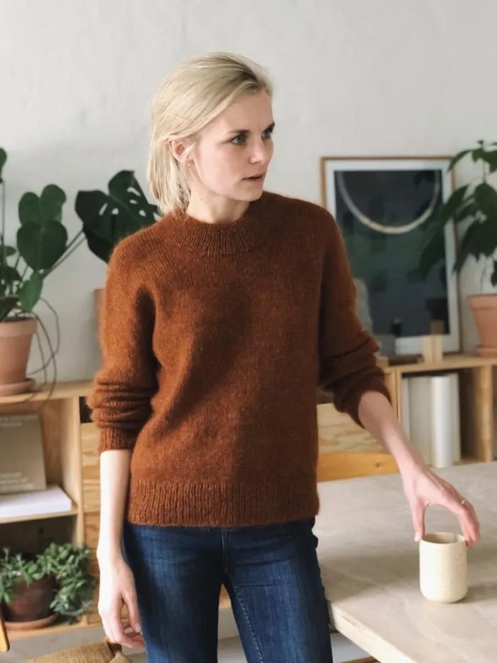 Oslo sweater fra PetiteKnit, No 2   silk mohair strikkekit