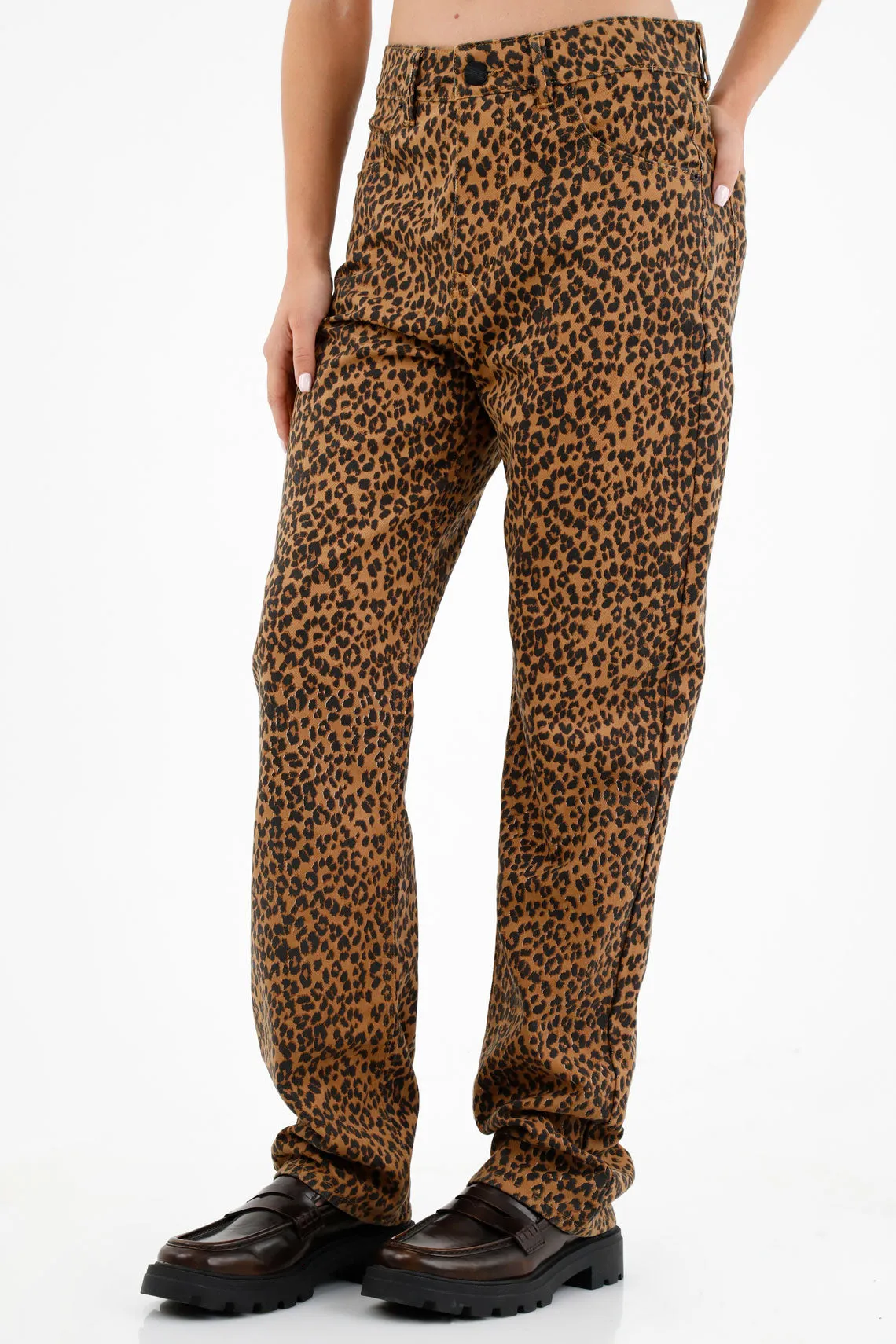 Pantalón de animal print para mujer