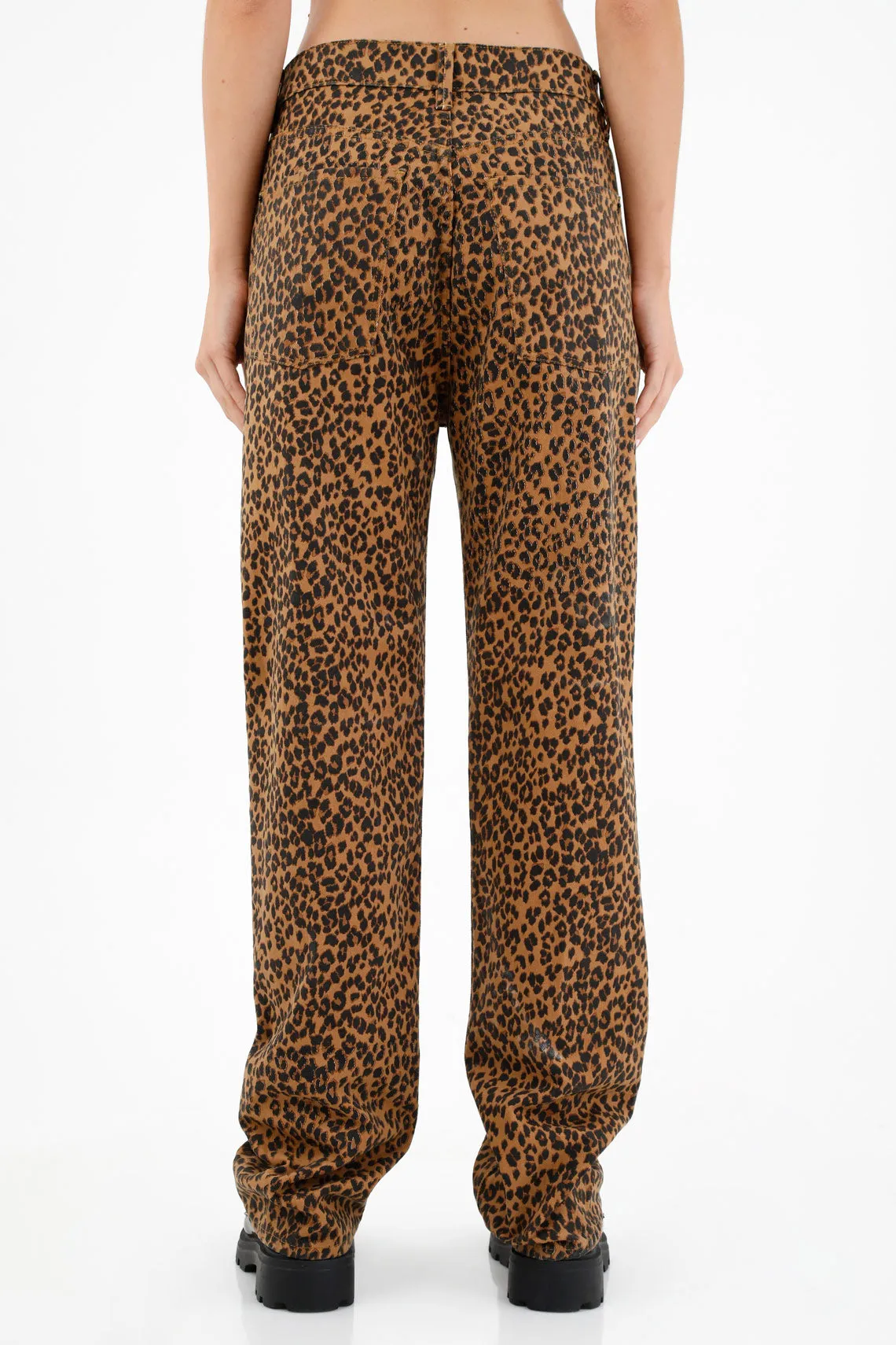 Pantalón de animal print para mujer