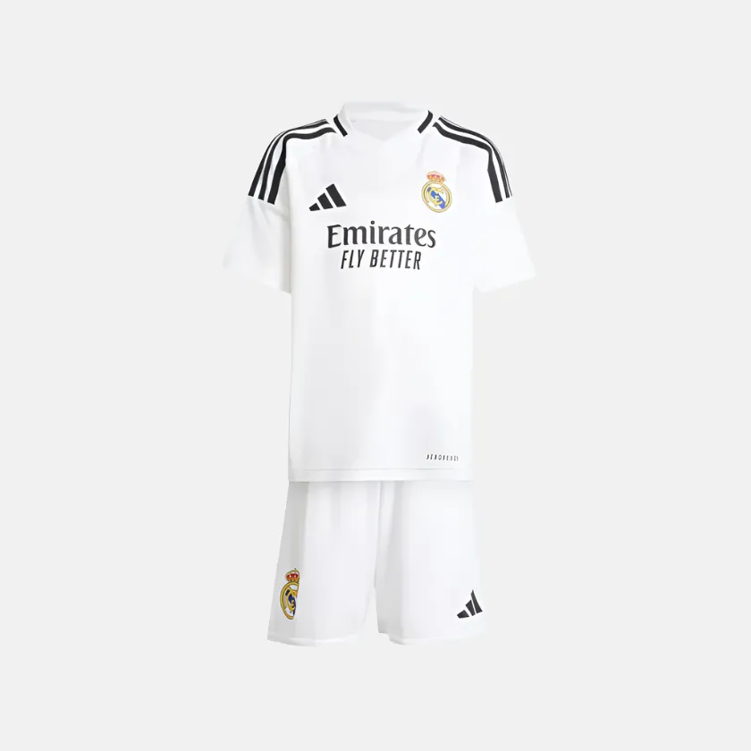 Real Madrid 24/25 Home Kids Unisex Football Mini Kit (1-6 Years) -White