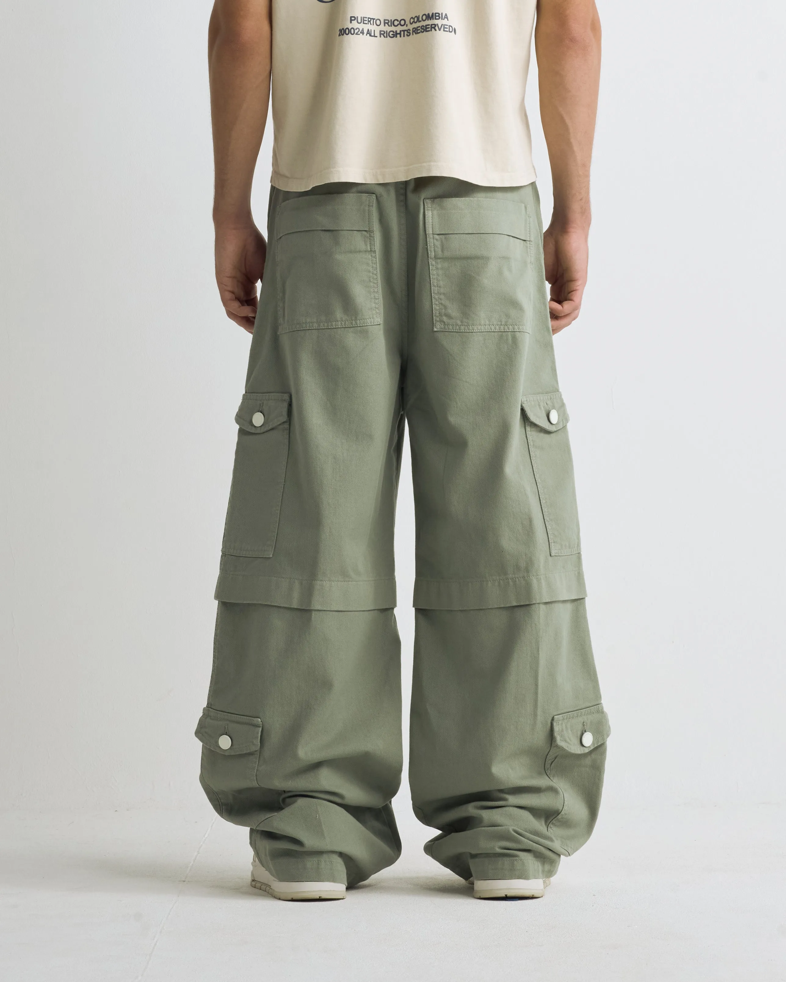 Riviera Wide Cargo Pants Green