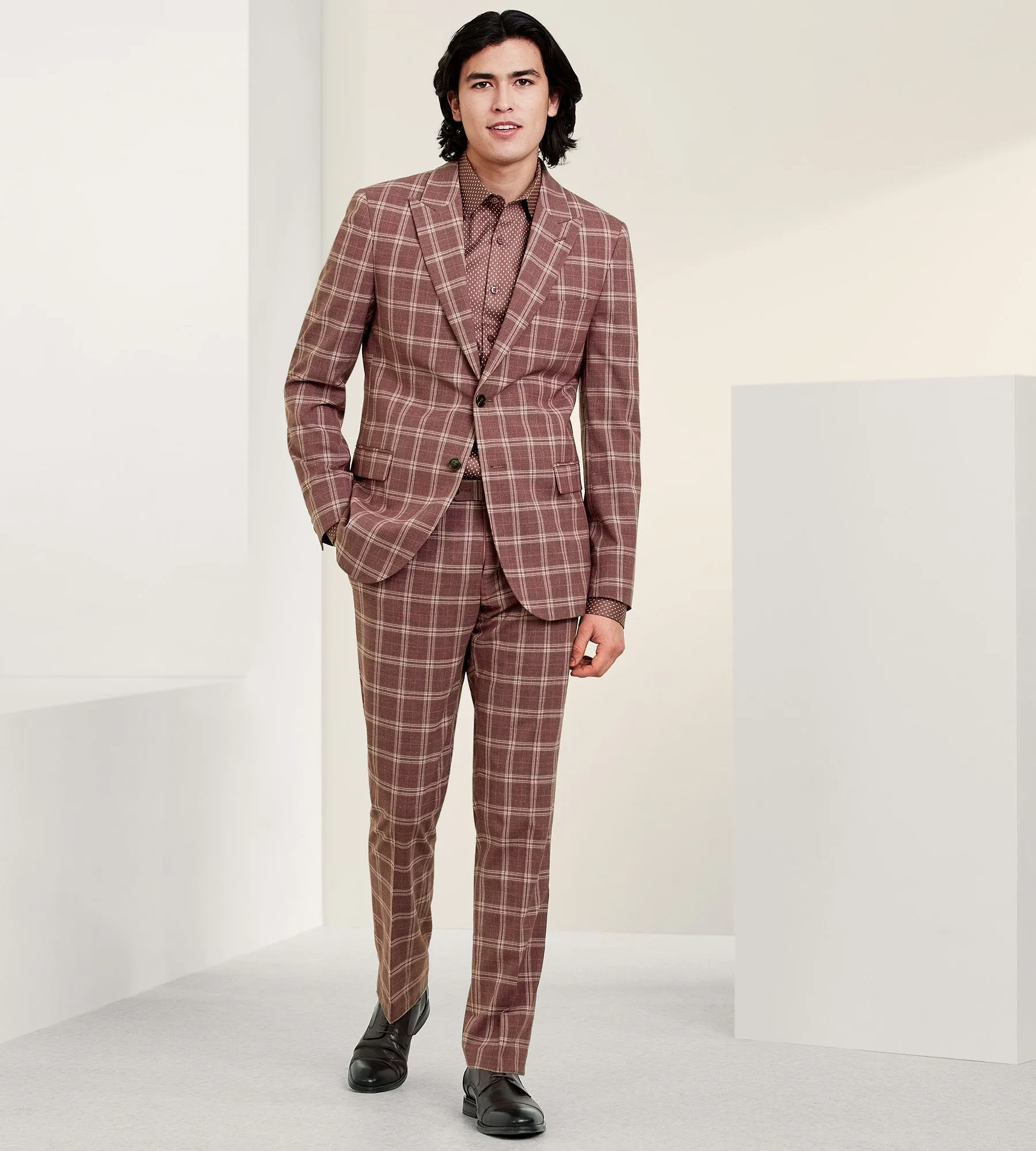 Slim Fit Check Suit